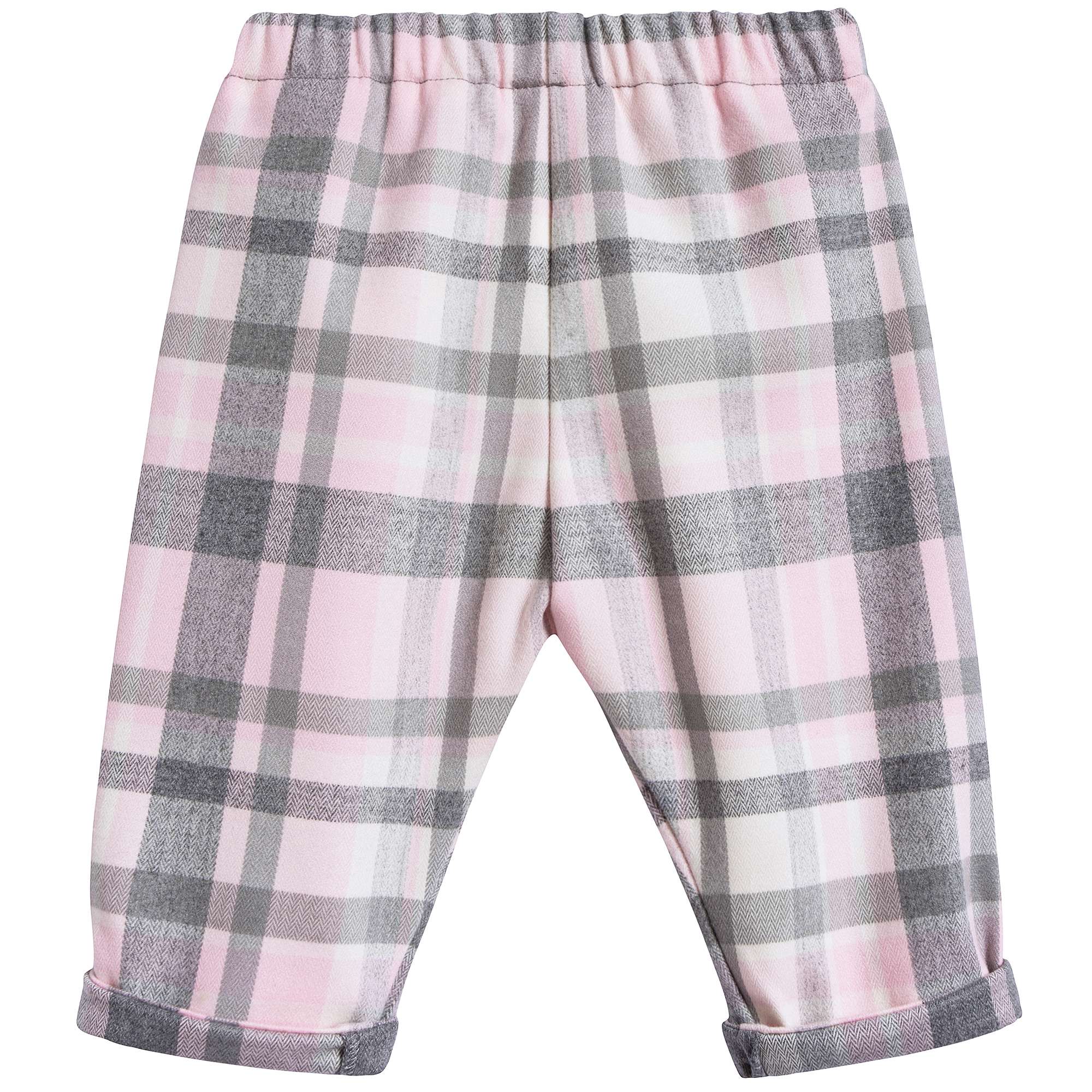 Baby Girls Pink Check Trousers