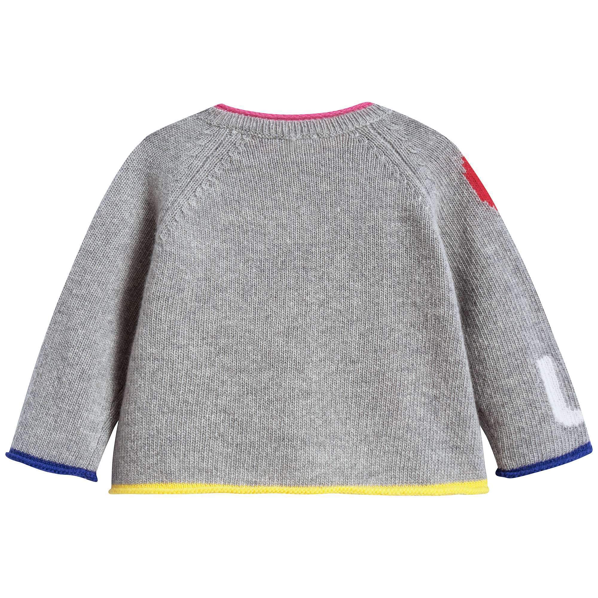 Baby Girls Grey Wool Cardigan