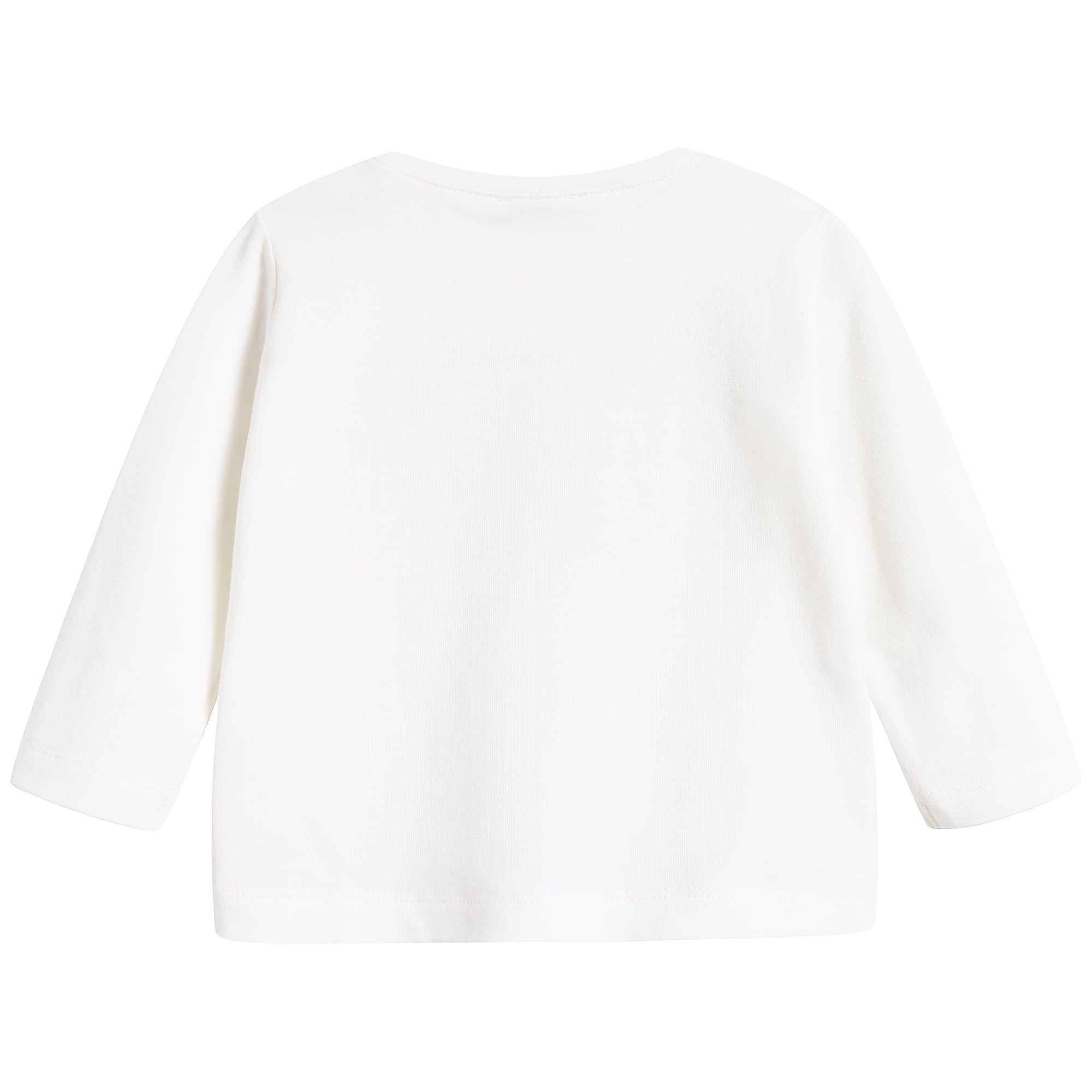 Baby Girls Milk & Blue Cotton T-shirt