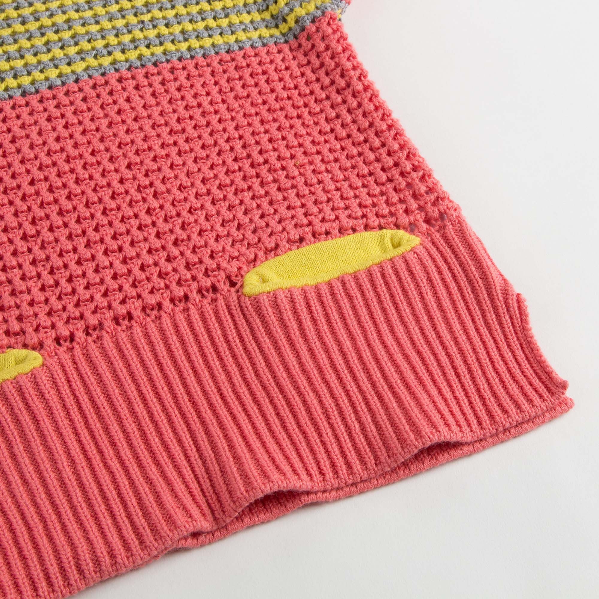 Girls Red Cotton 'Blossom' Sweater - CÉMAROSE | Children's Fashion Store - 6