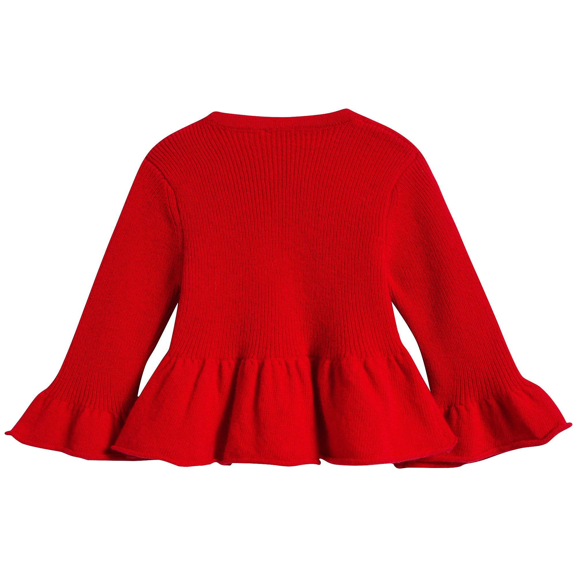 Baby Girls Poppy Red Wool Cardigan