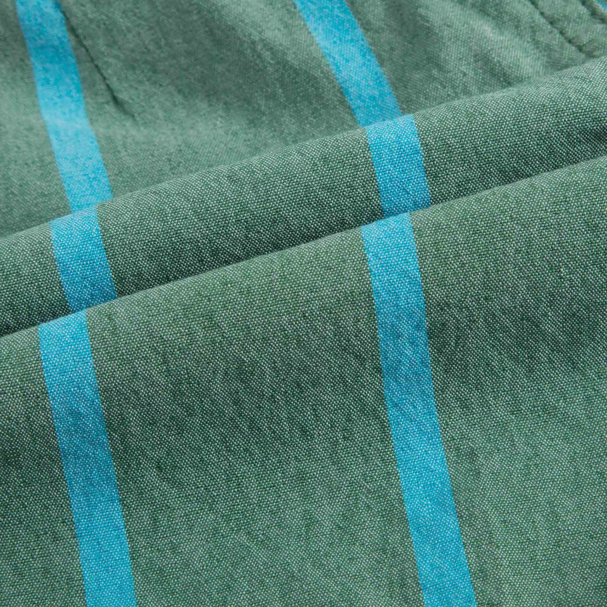 Boys Green Striped Shorts
