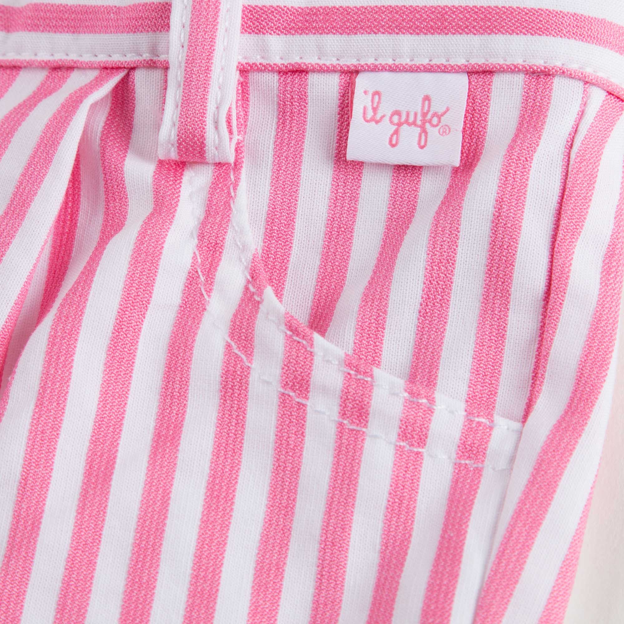 Girls Pink & White Striped Shorts