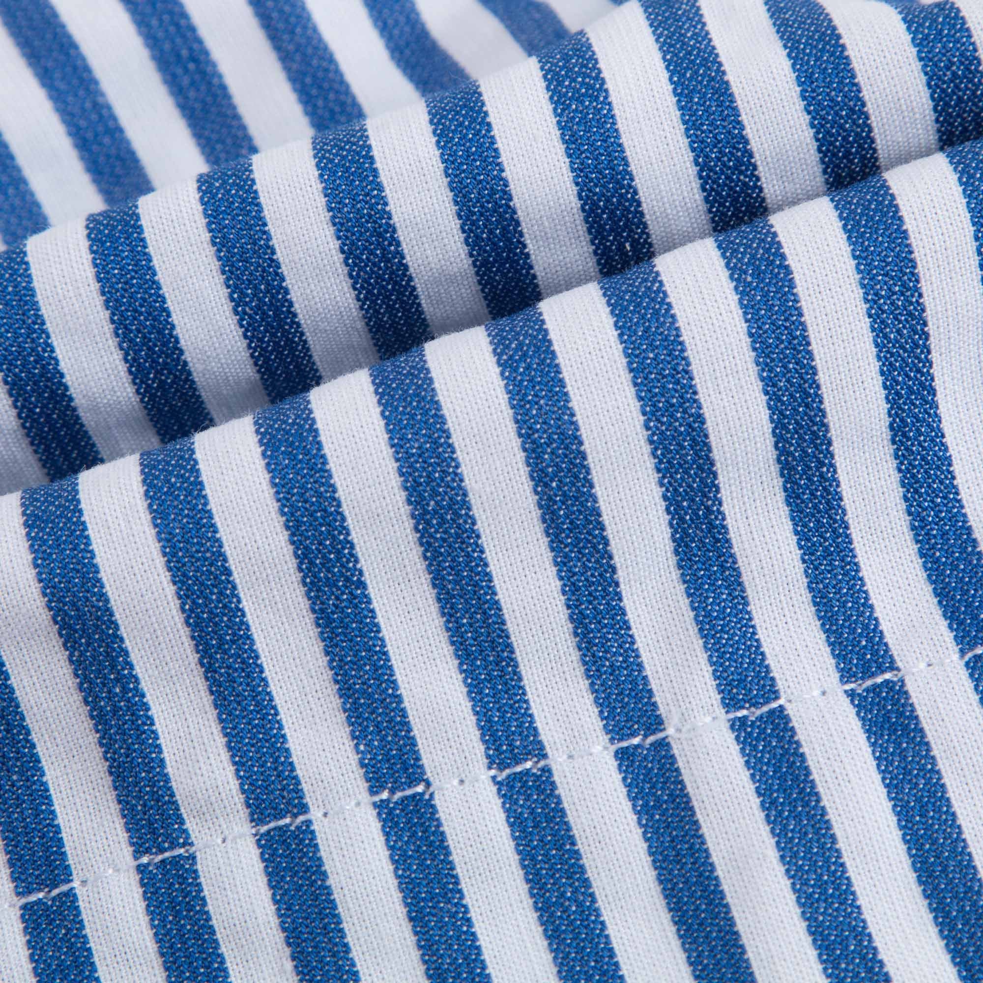 Girls Blue & White Striped Shorts