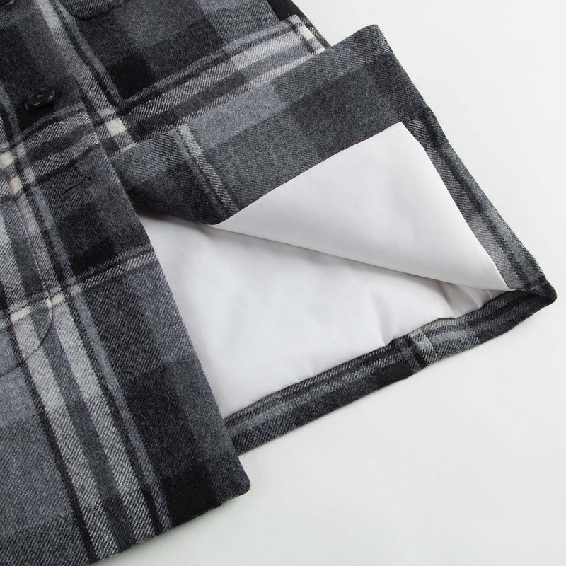 Girls Dark Grey Check Wool Coat - CÉMAROSE | Children's Fashion Store - 7