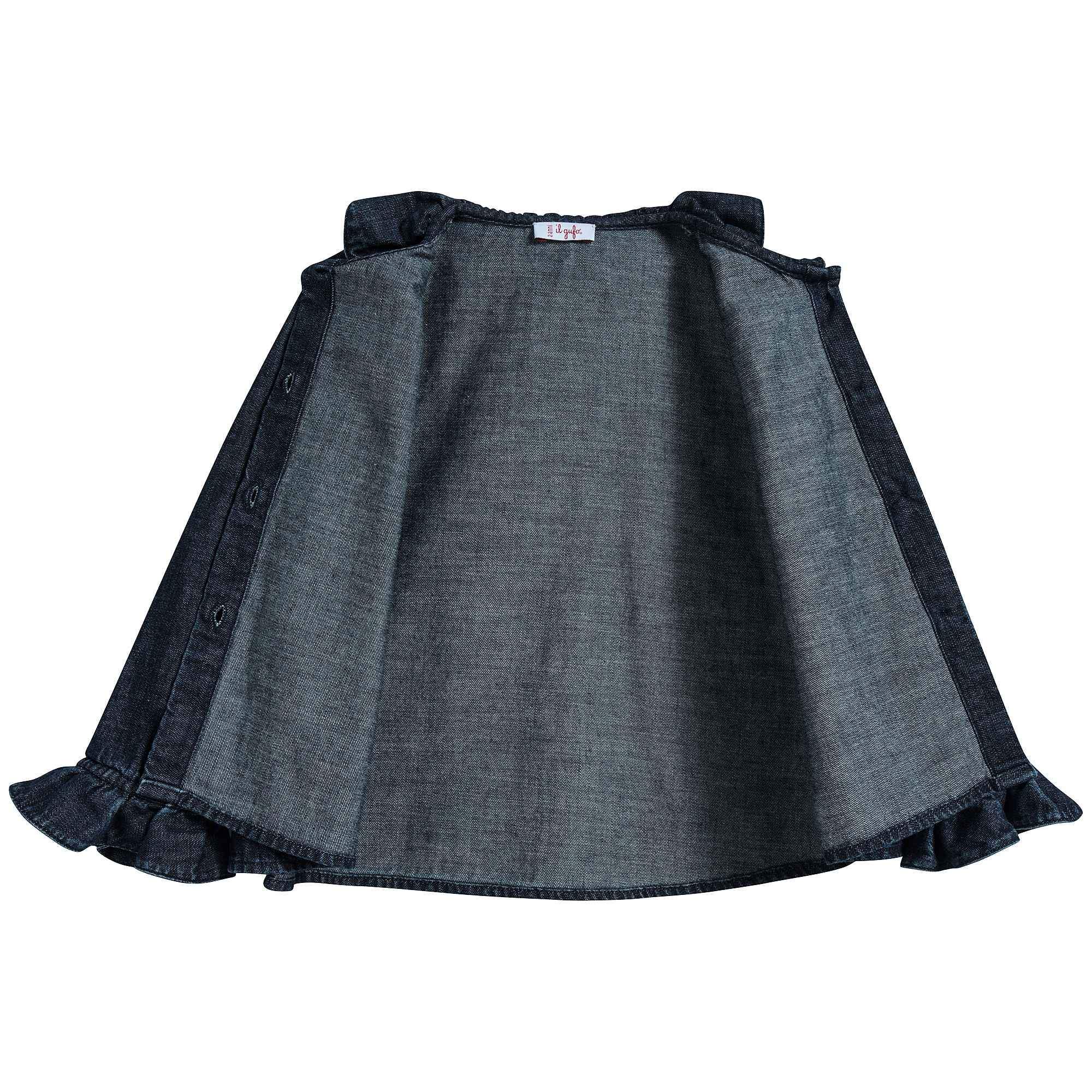 Girls Dark Blue Cotton Shirt