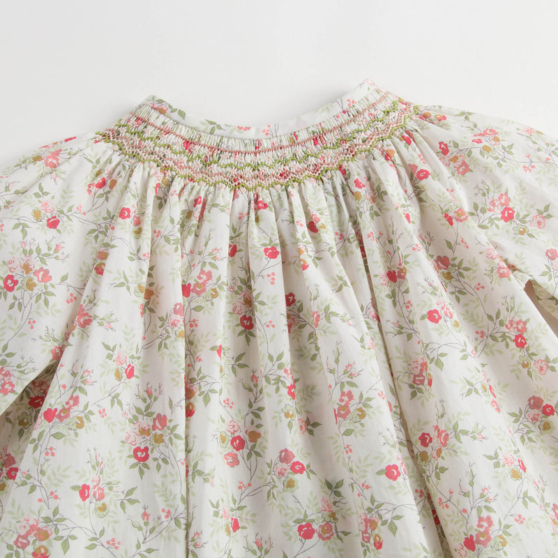 Baby Girls Sweet Pink Allover Flower Printed Rib Collar Blouse - CÉMAROSE | Children's Fashion Store - 3