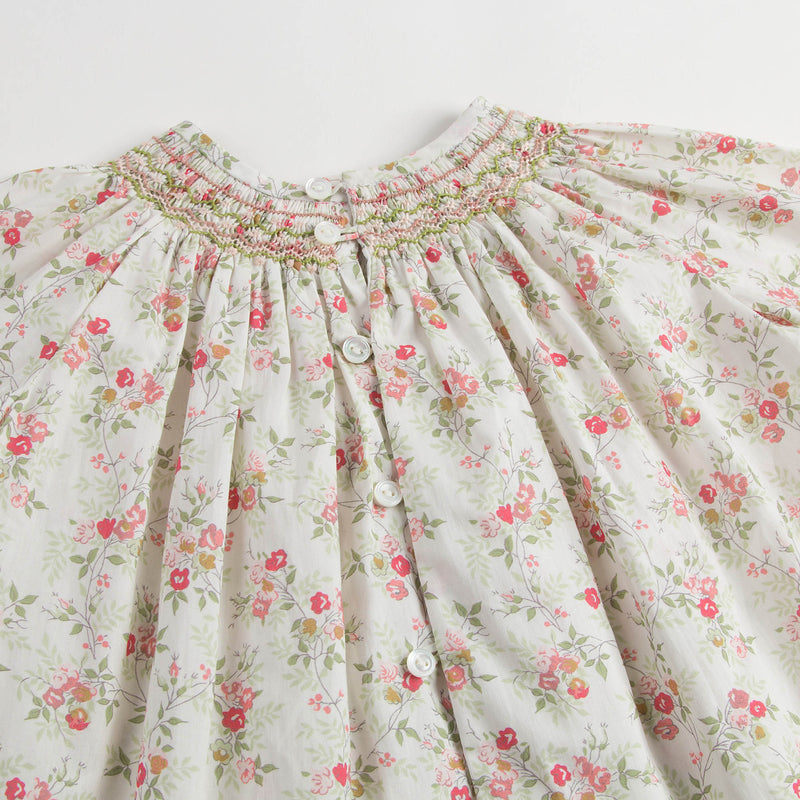 Baby Girls Sweet Pink Allover Flower Printed Rib Collar Blouse - CÉMAROSE | Children's Fashion Store - 6