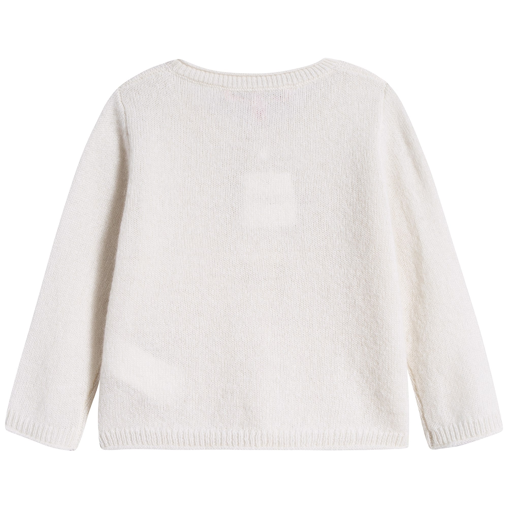 女小童白色针织开衫