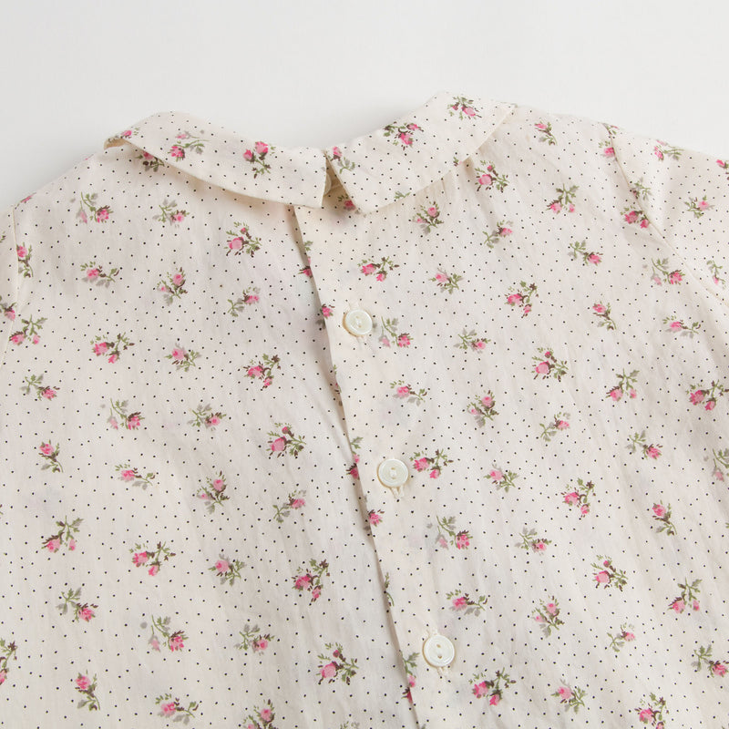 Baby Girls Dusky Pink Allover Flower Printed Trims Blouse - CÉMAROSE | Children's Fashion Store - 5