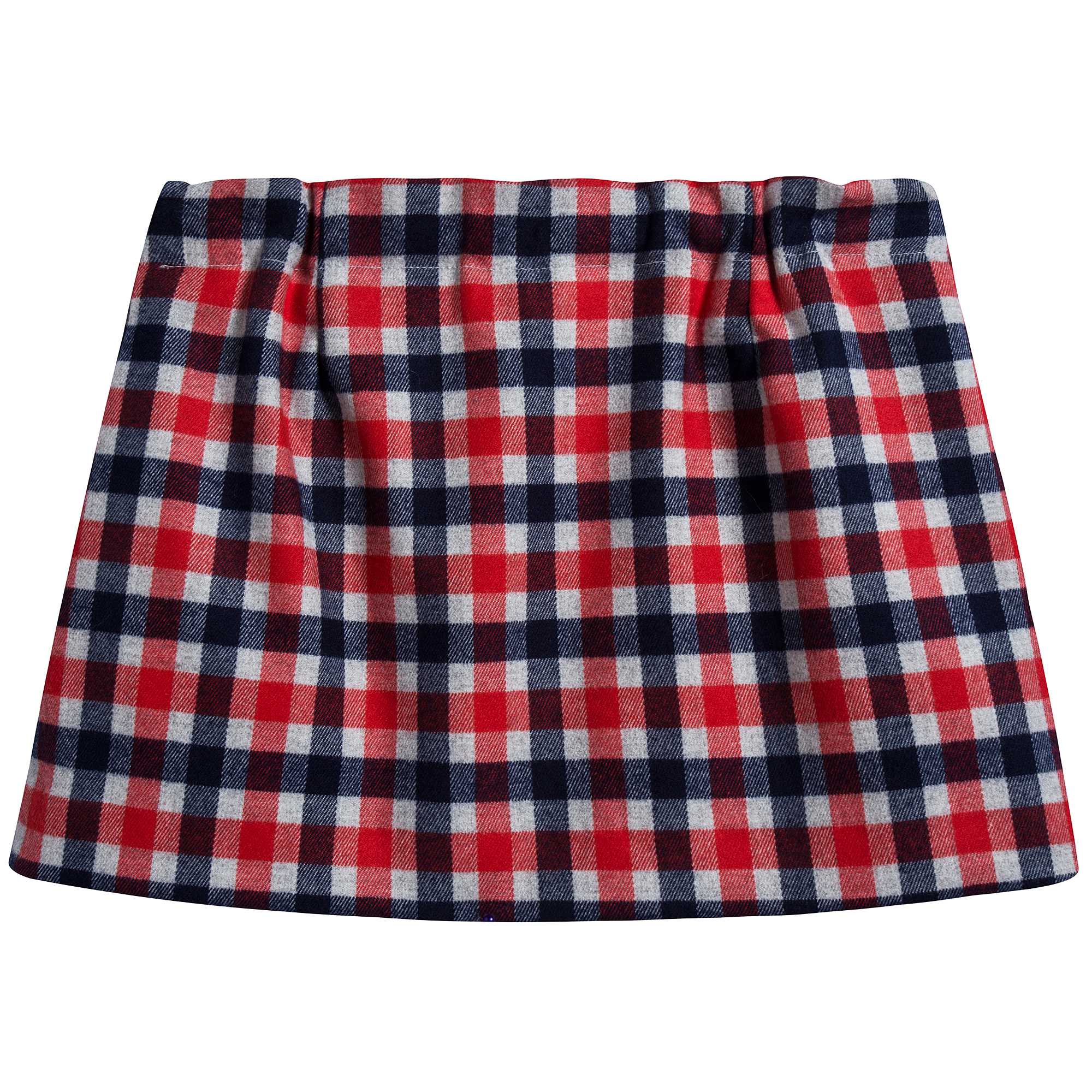 Girls Poppy Red Check Skirt