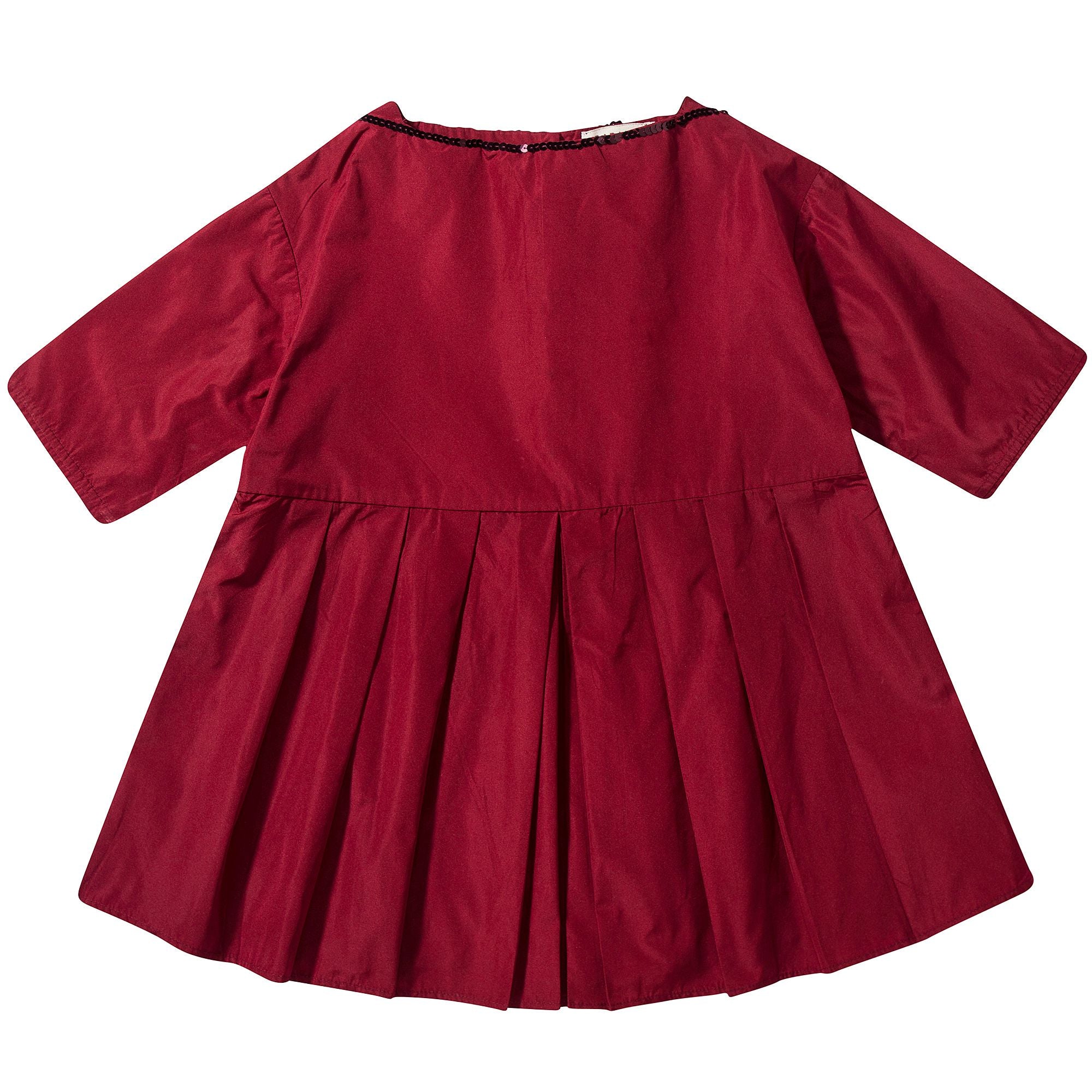 Girls  Pompeian  Red   Woven  Party  Dress