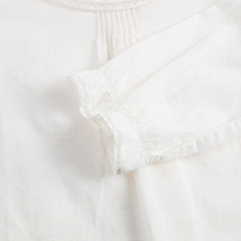Baby Girls White Cotton Ruflled Collar Blouse - CÉMAROSE | Children's Fashion Store - 4