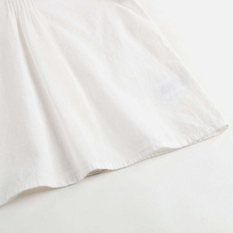 Baby Girls White Cotton Ruflled Collar Blouse - CÉMAROSE | Children's Fashion Store - 5