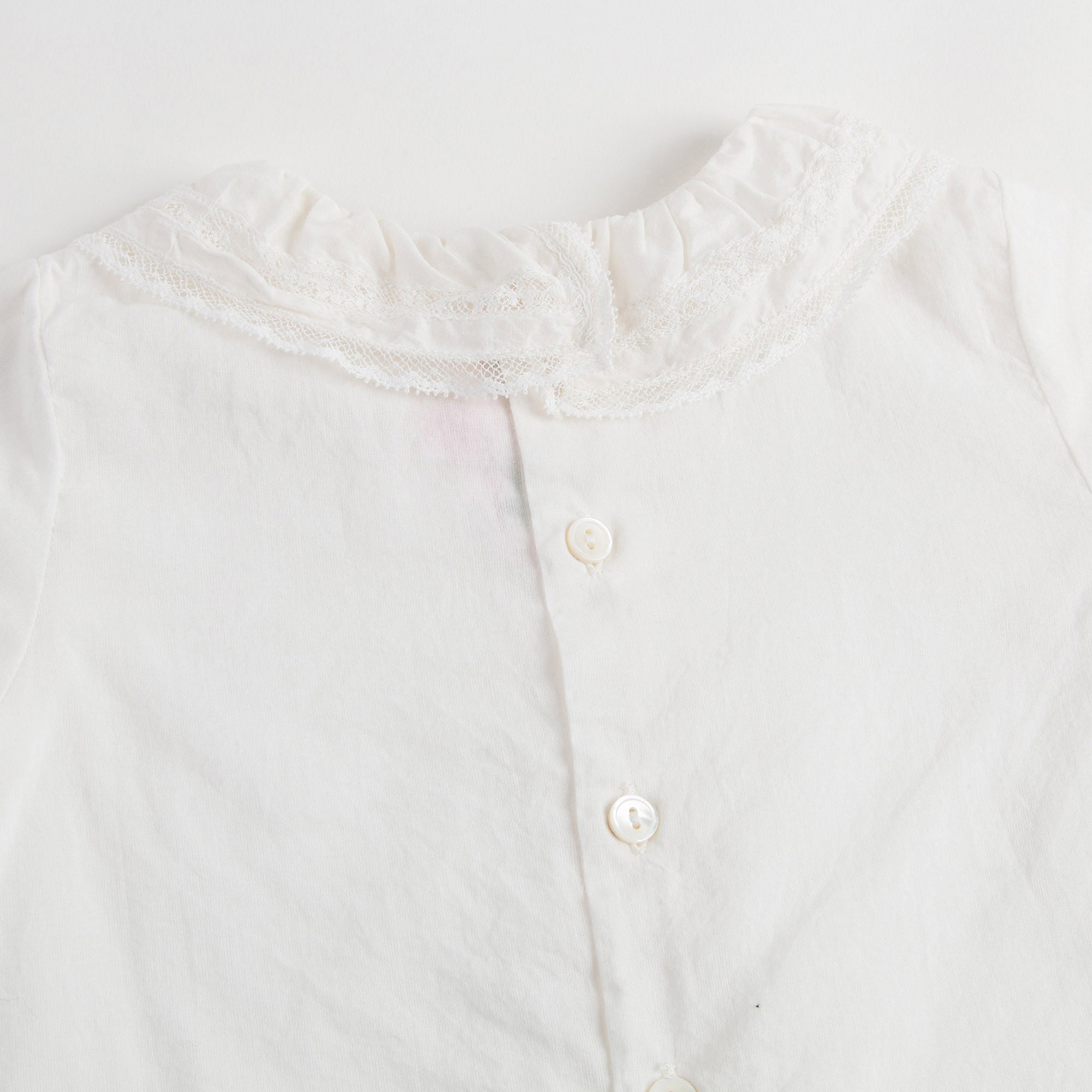 Baby Girls White Cotton Ruflled Collar Blouse - CÉMAROSE | Children's Fashion Store - 6