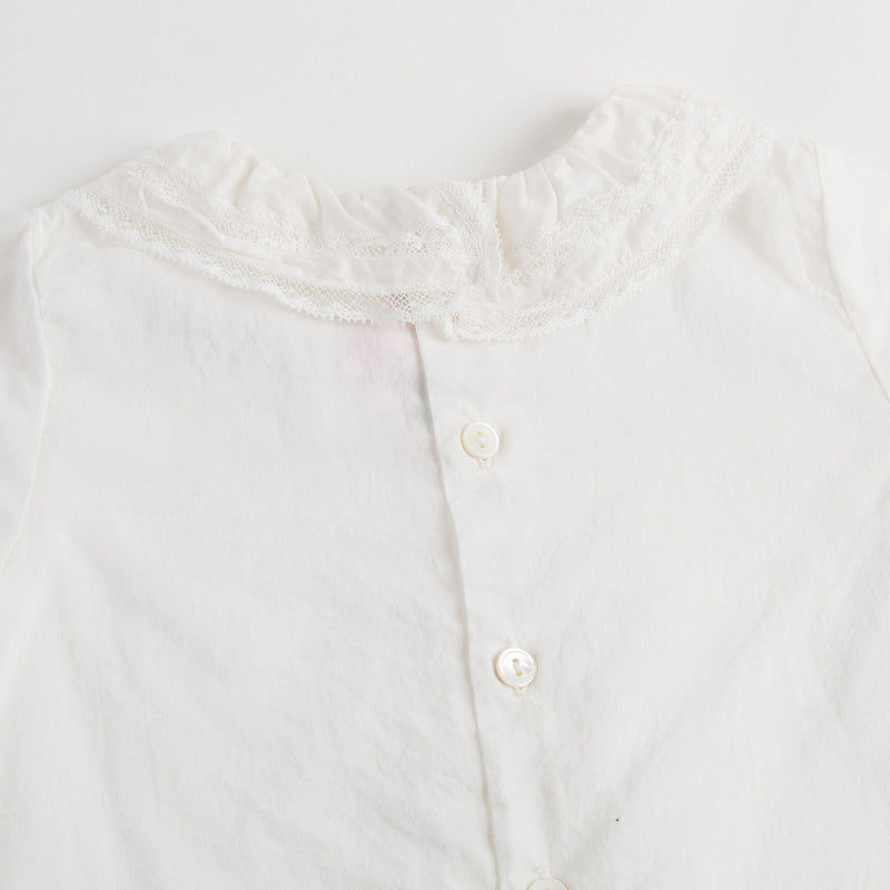Baby Girls White Cotton Ruflled Collar Blouse - CÉMAROSE | Children's Fashion Store - 6