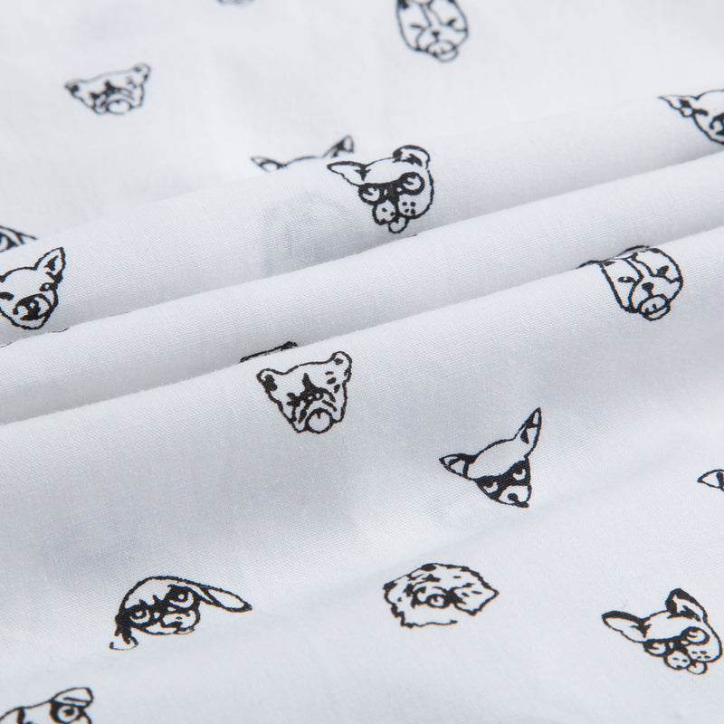 Baby Boys White Allover Printed Trims Cotton Shirt - CÉMAROSE | Children's Fashion Store - 7