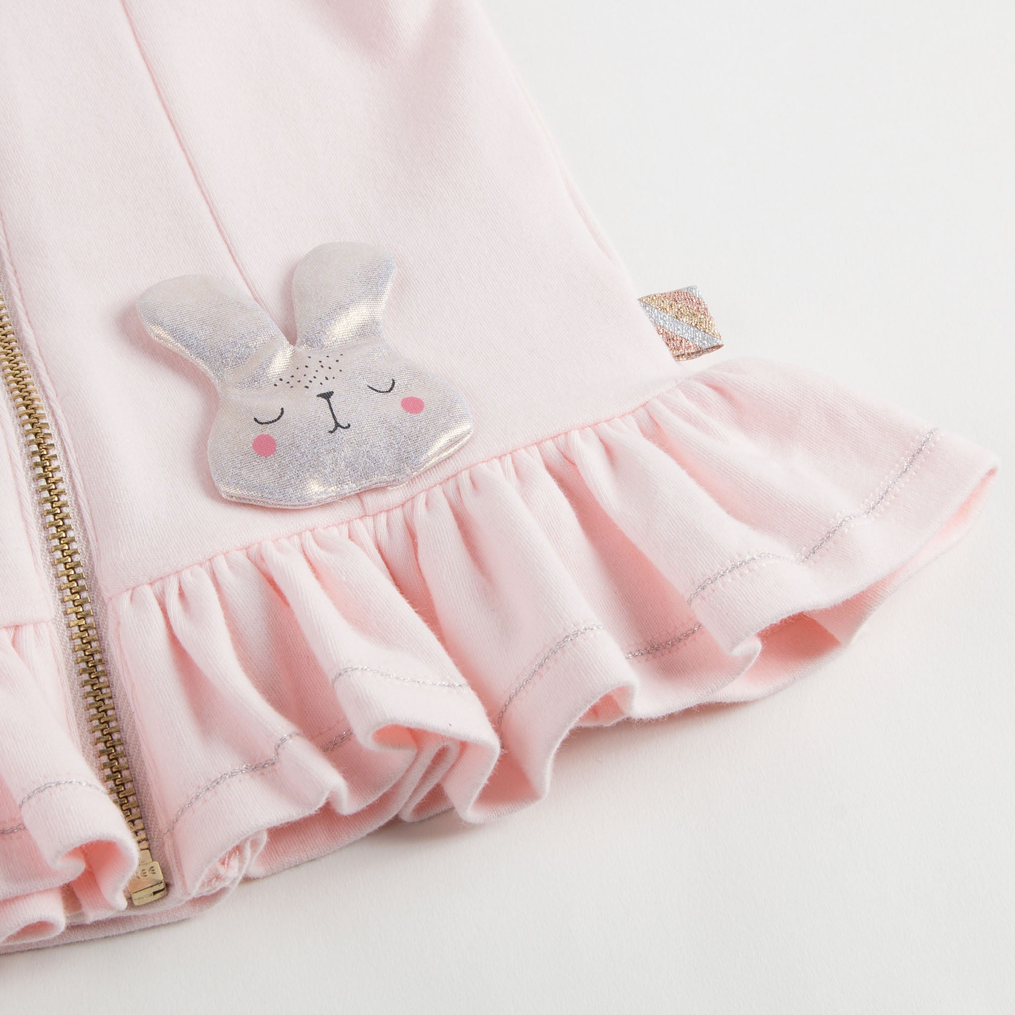 Baby Girls Pink Patch Bunny Frilled Hem Cotton Blouse - CÉMAROSE | Children's Fashion Store - 6