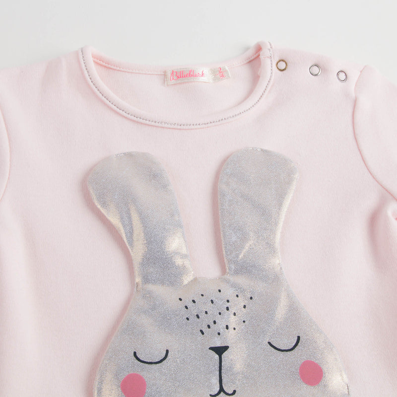 Baby Girls Pink Patch Bunny Trims Cotton Dress - CÉMAROSE | Children's Fashion Store - 4