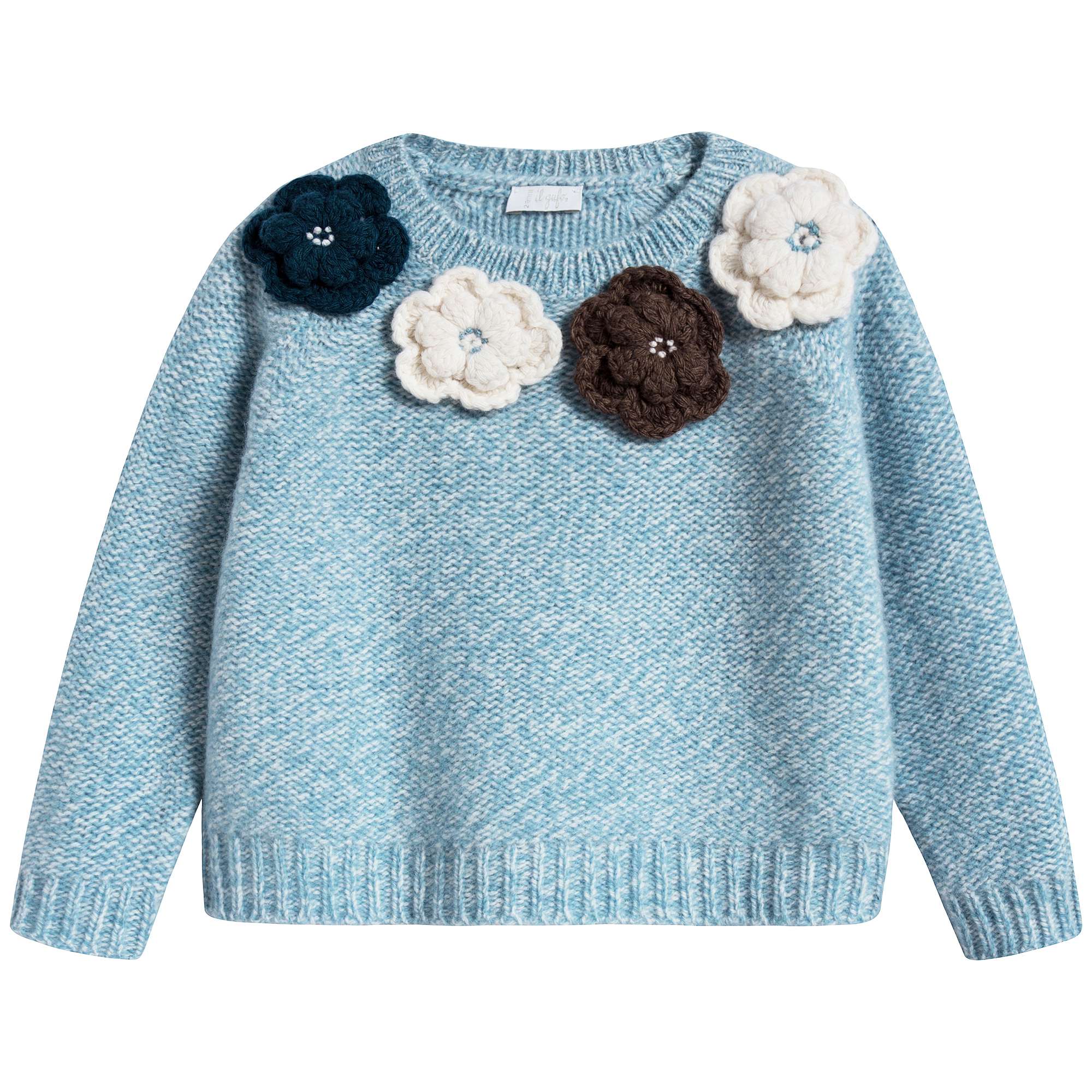 Girls Light Blue Wool Sweater