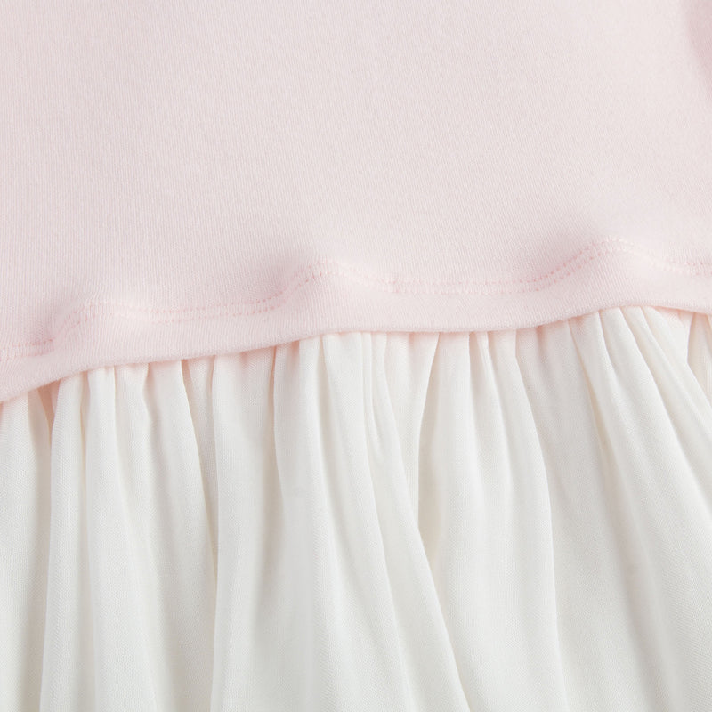 Baby Girls Pink Patch Bunny Trims Cotton Dress - CÉMAROSE | Children's Fashion Store - 5