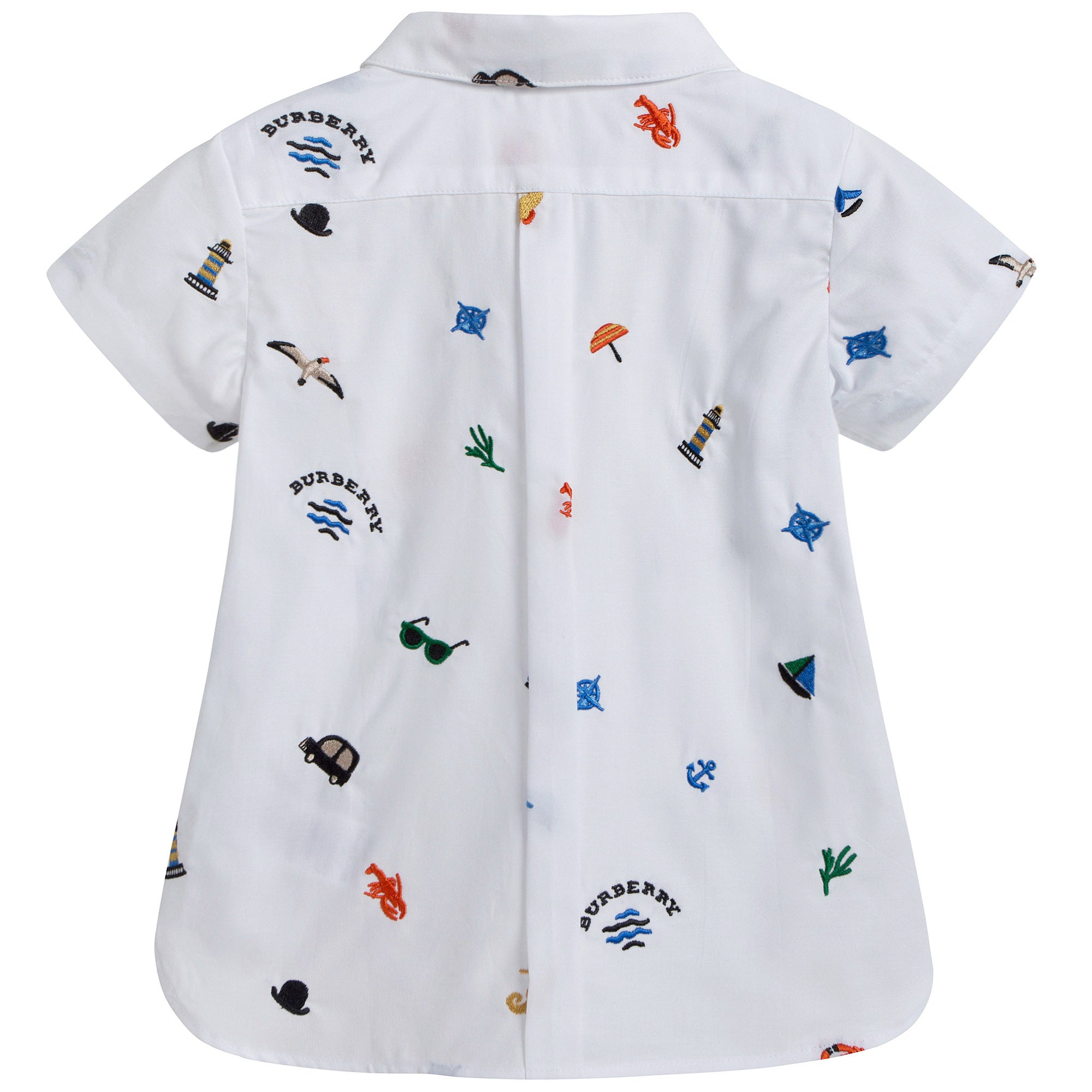 Baby Boys White Cotton Shirt