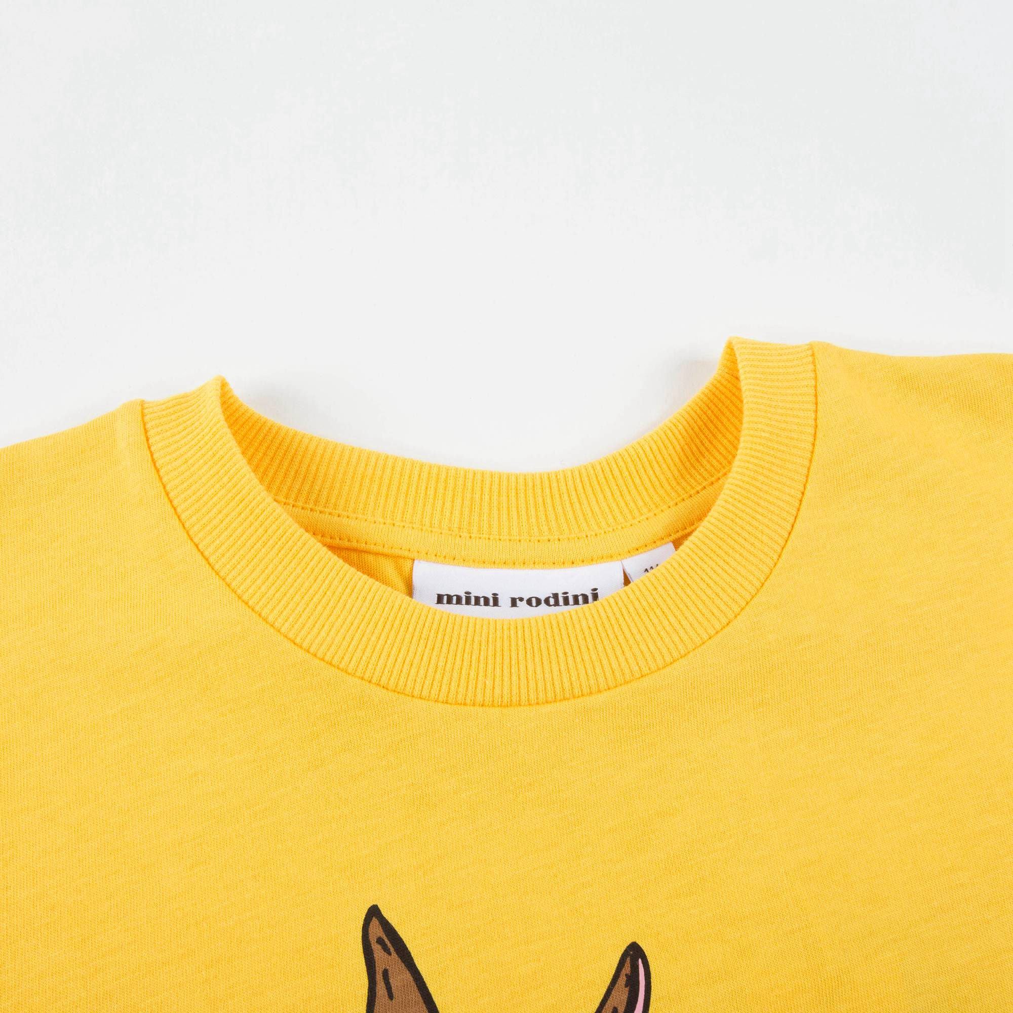 Girls Yellow Donkey Organic Cotton T-shirt