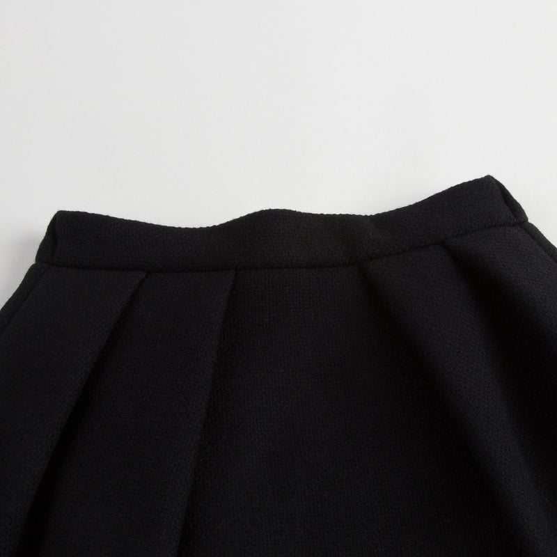 Girls Black Woven Ruflled Skirt - CÉMAROSE | Children's Fashion Store - 4