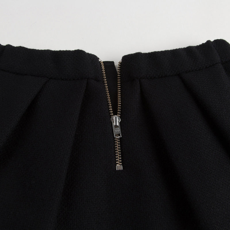 Girls Black Woven Ruflled Skirt - CÉMAROSE | Children's Fashion Store - 6