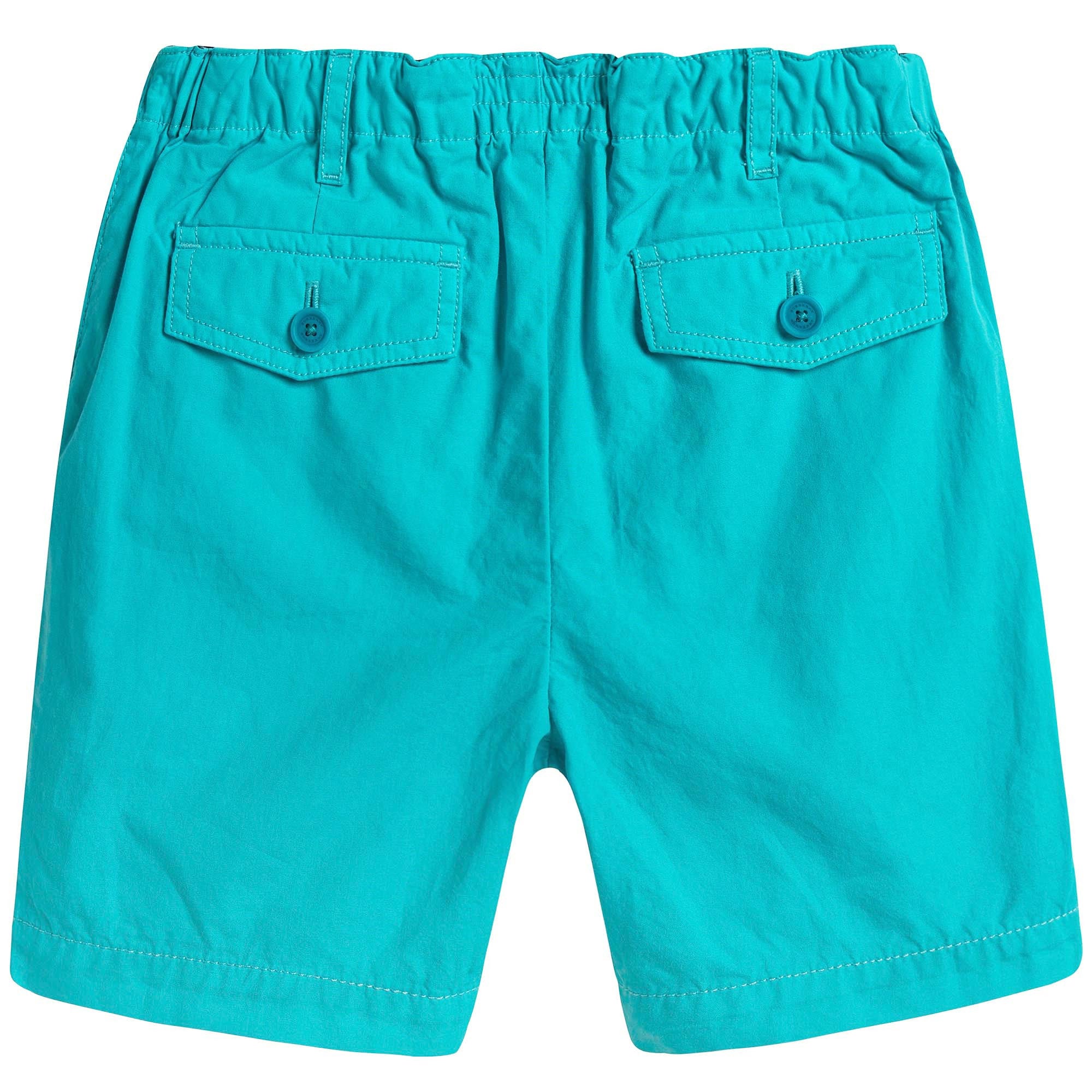 Baby Boys Turquoise Blue Cotton Shorts