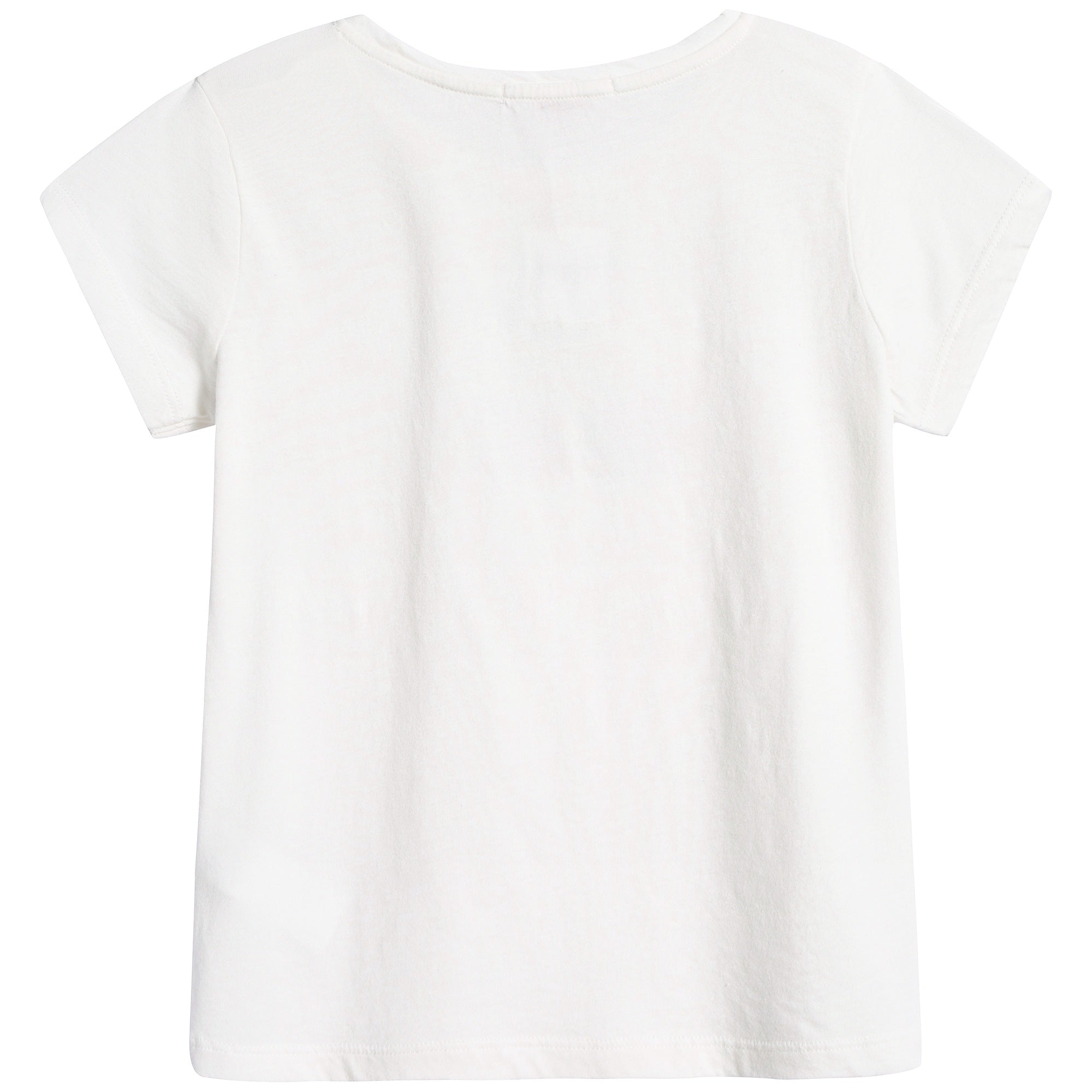 女童白色樱桃印花T恤