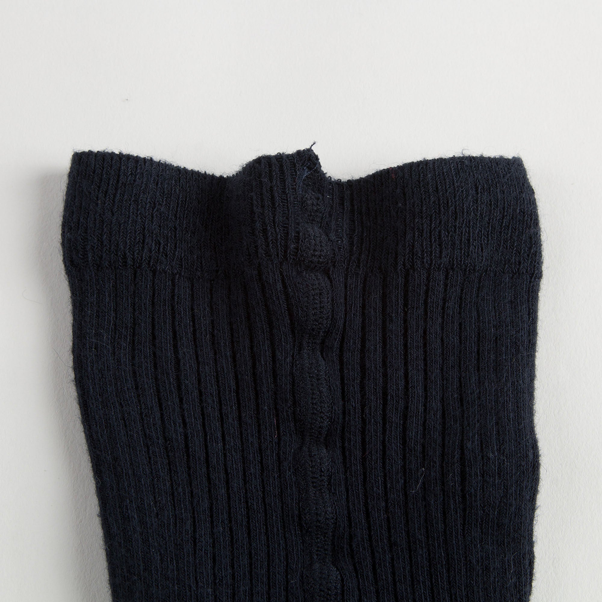 Baby Girls Navy Blue Cotton Ribbed Tights - CÉMAROSE | Children's Fashion Store - 5
