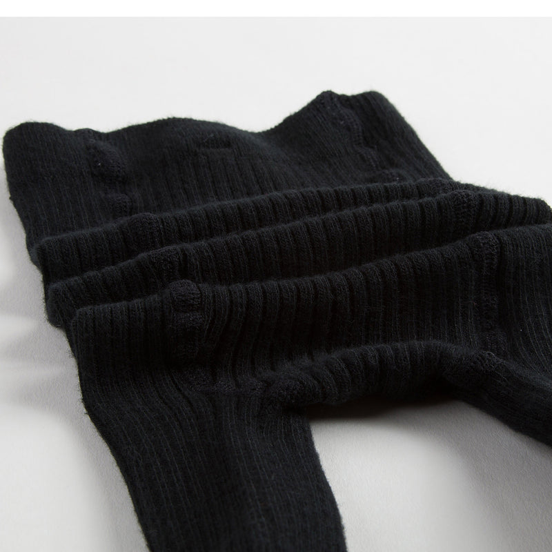 Baby Girls Black Cotton Tights - CÉMAROSE | Children's Fashion Store - 6