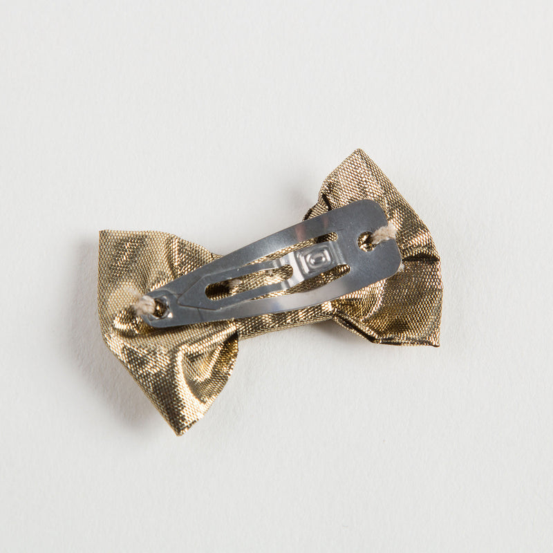 Girls Gold Bow Two Piece Hairclip - CÉMAROSE | Children's Fashion Store - 5