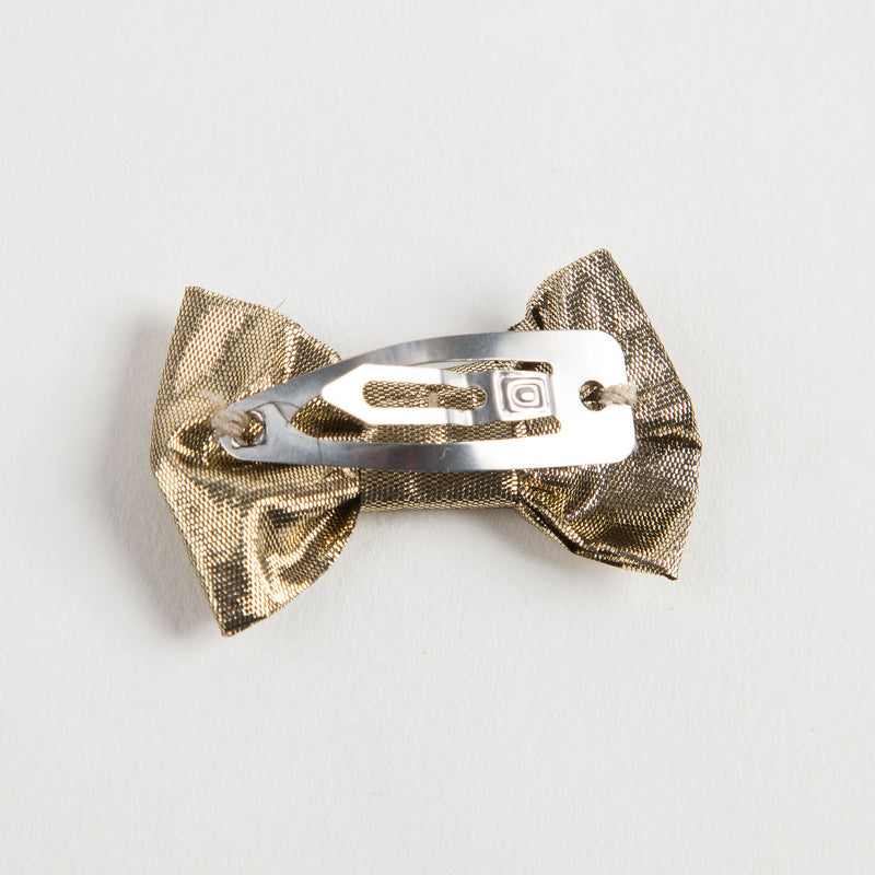 Girls Gold Bow Two Piece Hairclip - CÉMAROSE | Children's Fashion Store - 6