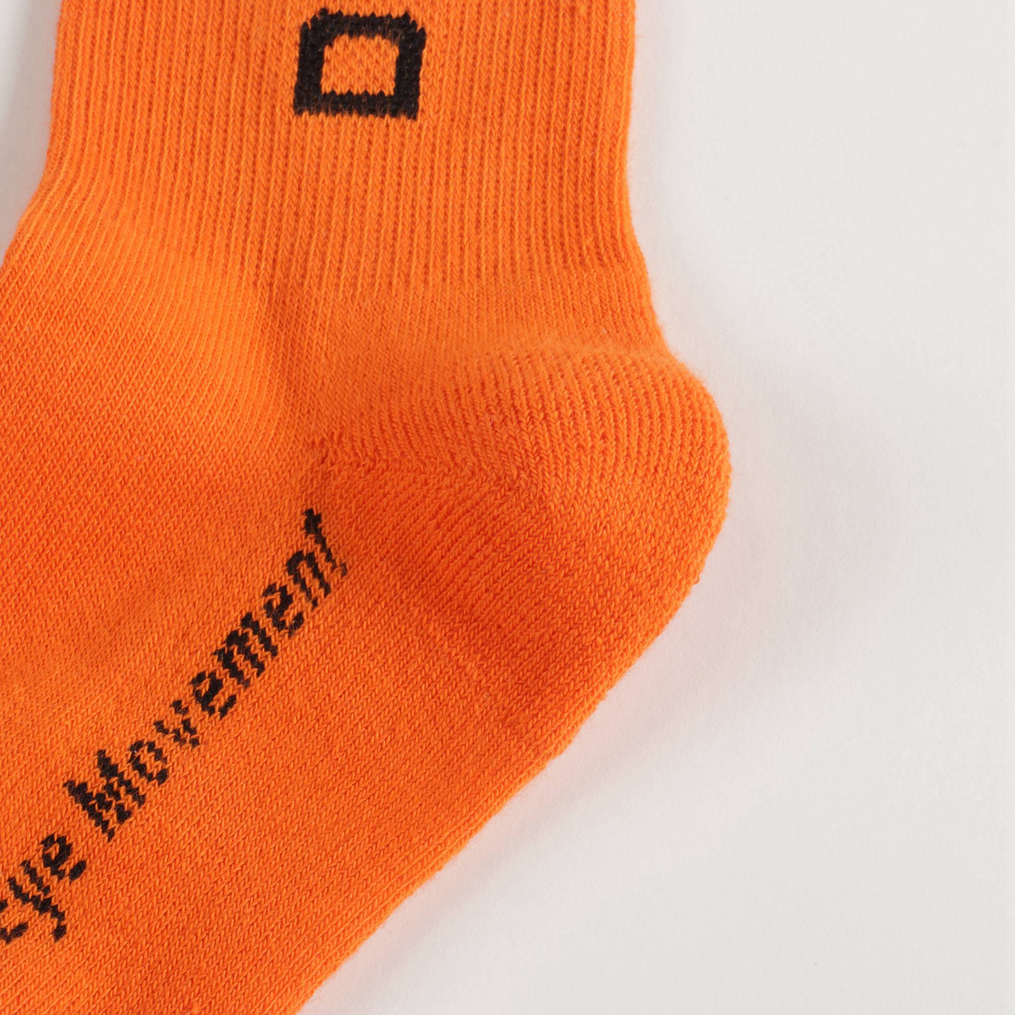 Boys & Girls Orange Logo Cotton Socks