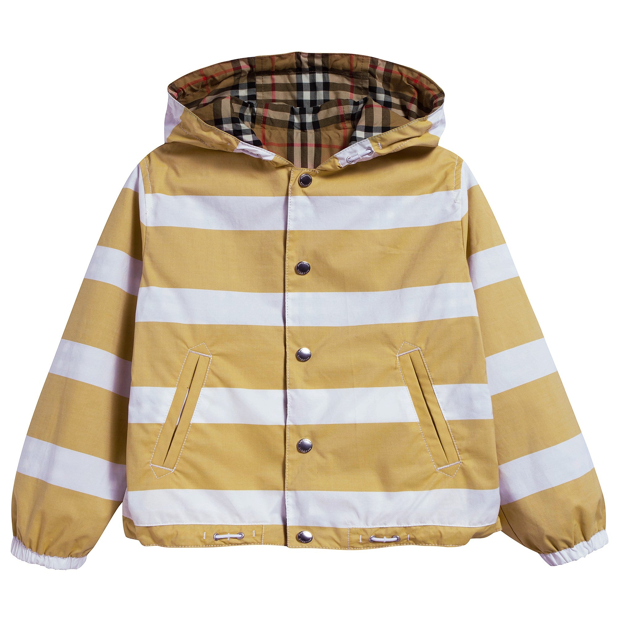 Boys Larch Yellow & White Cotton Jacket