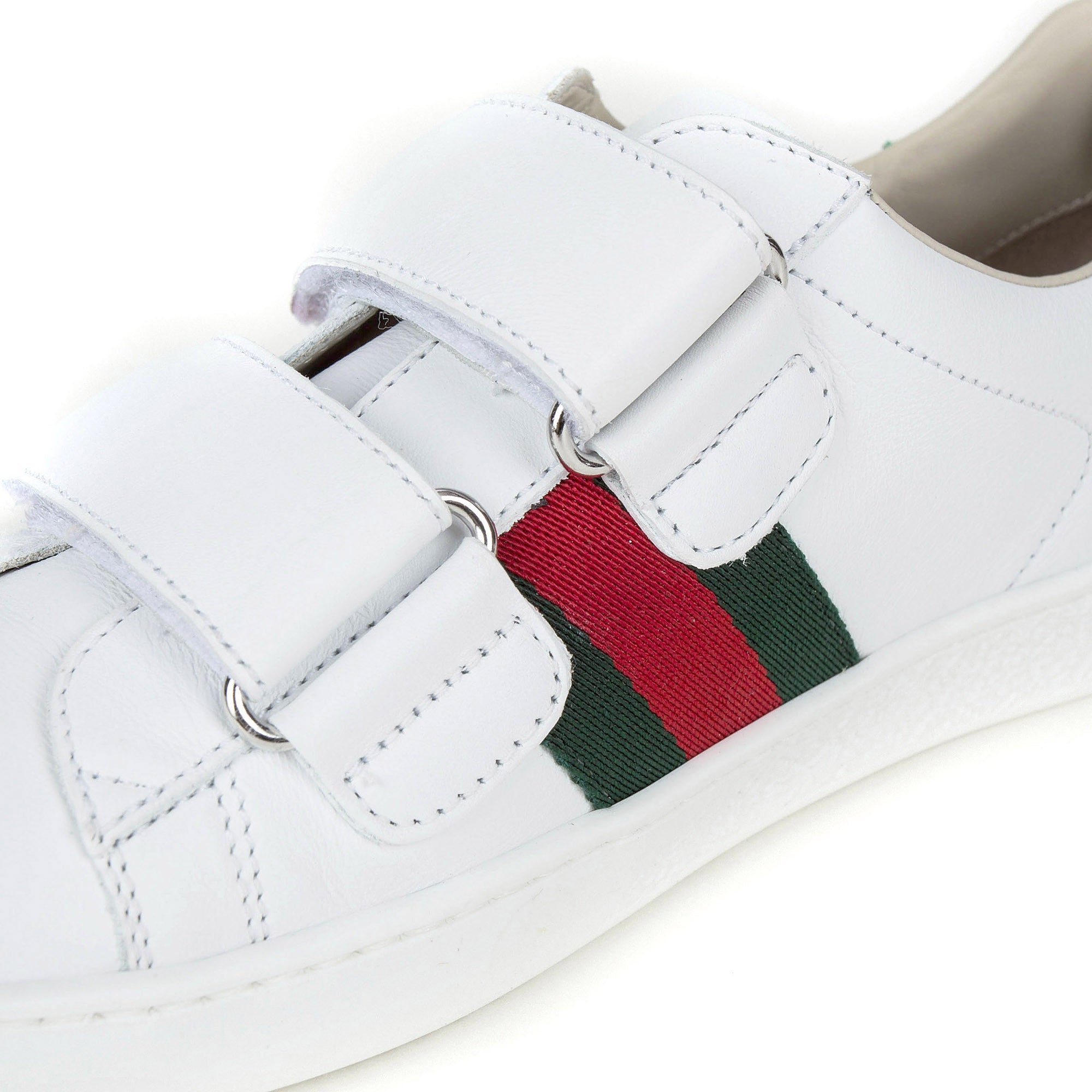 Boys & Girls White Leather Trainers