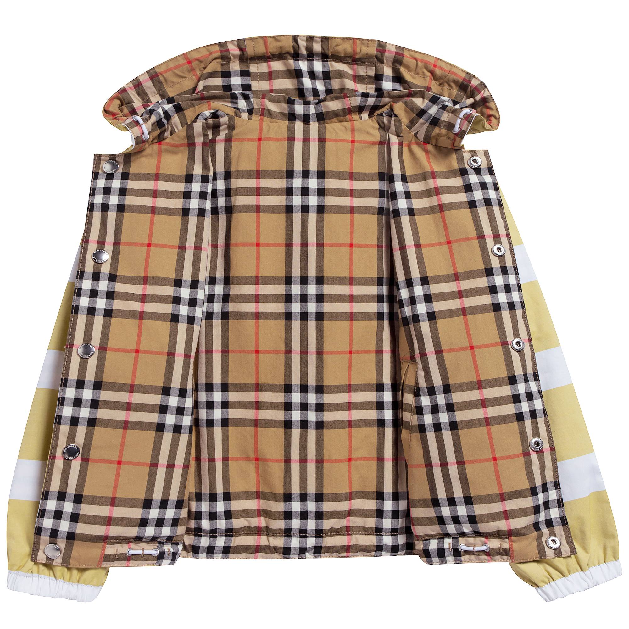 Boys Larch Yellow & White Cotton Jacket