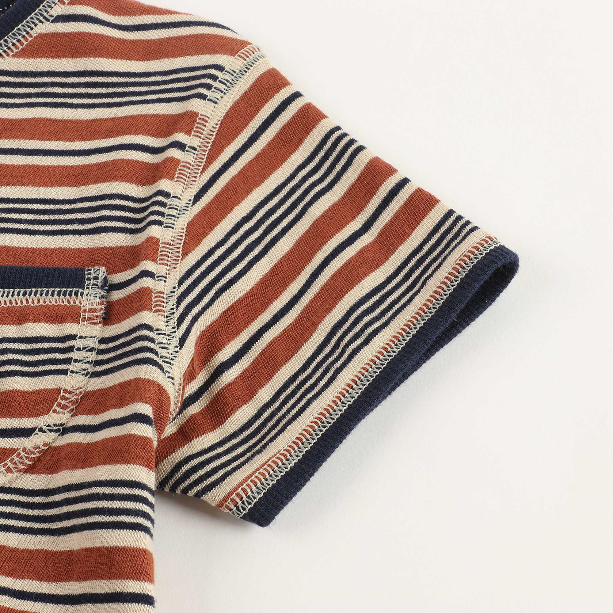 Boys Toffee Stripes Cotton T-shirt