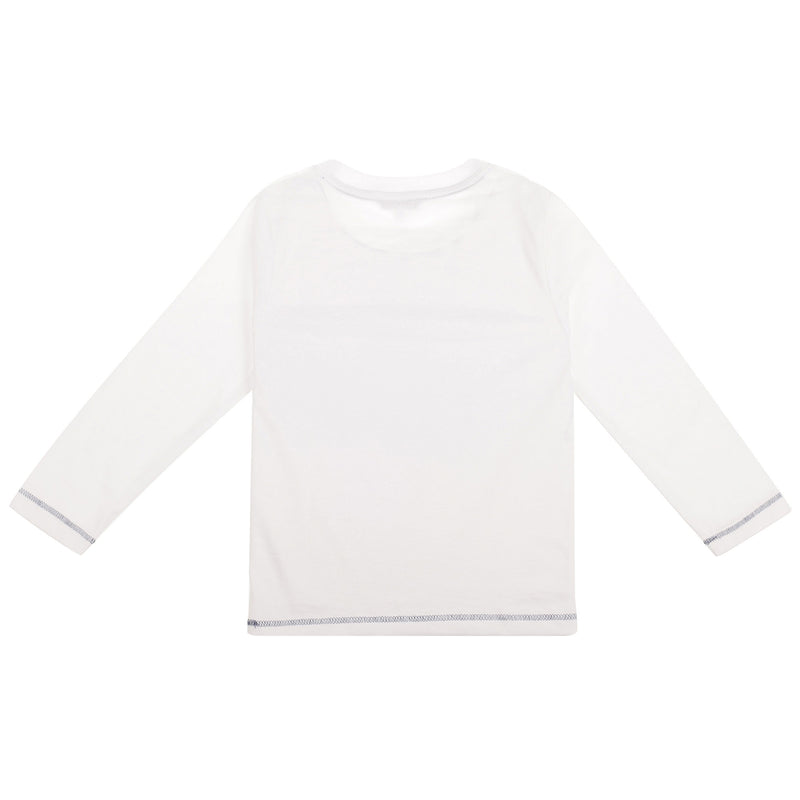 Boys White Fancy Cartoon Printed Cotton T-Shirt - CÉMAROSE | Children's Fashion Store - 2