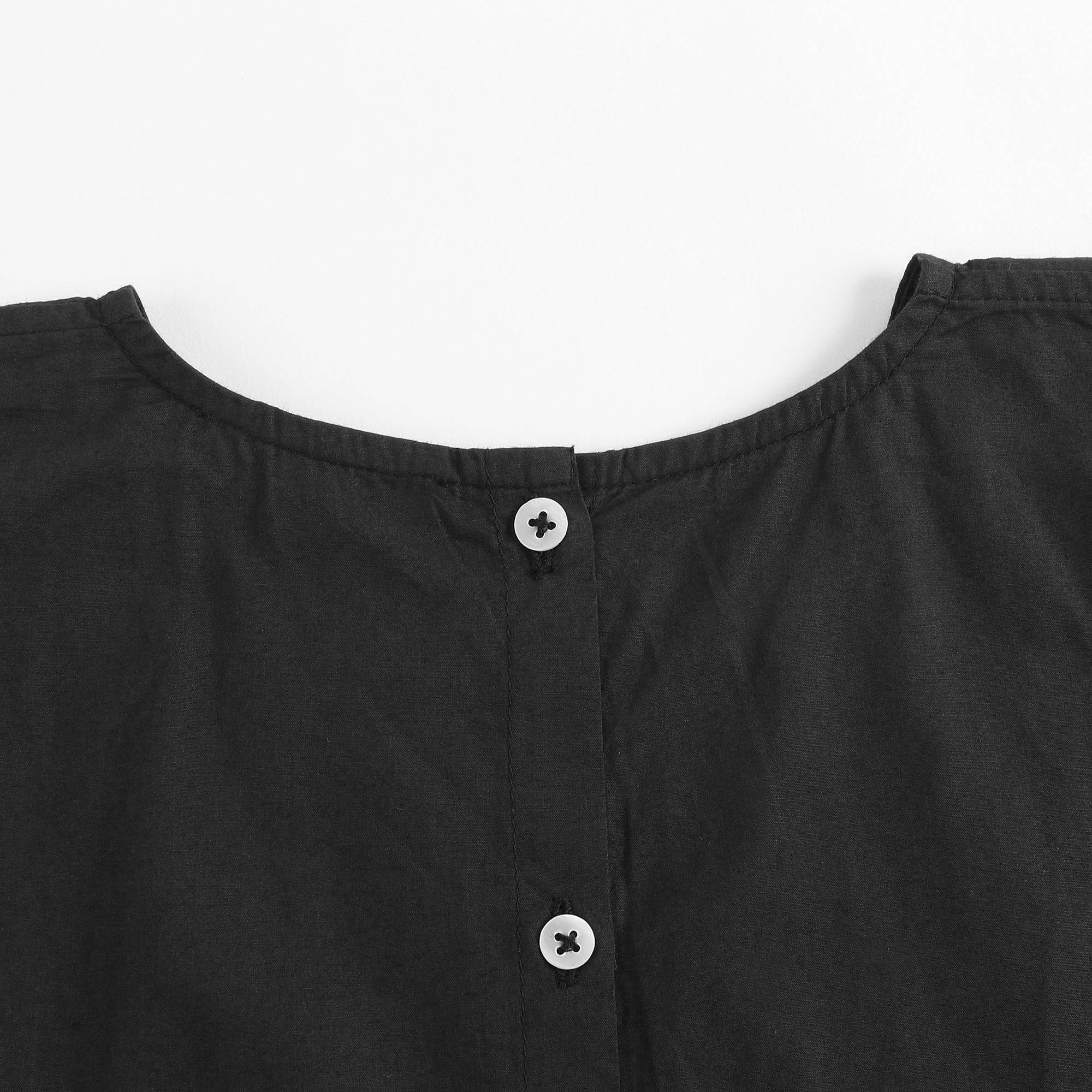 Girls Black Cotton Dress