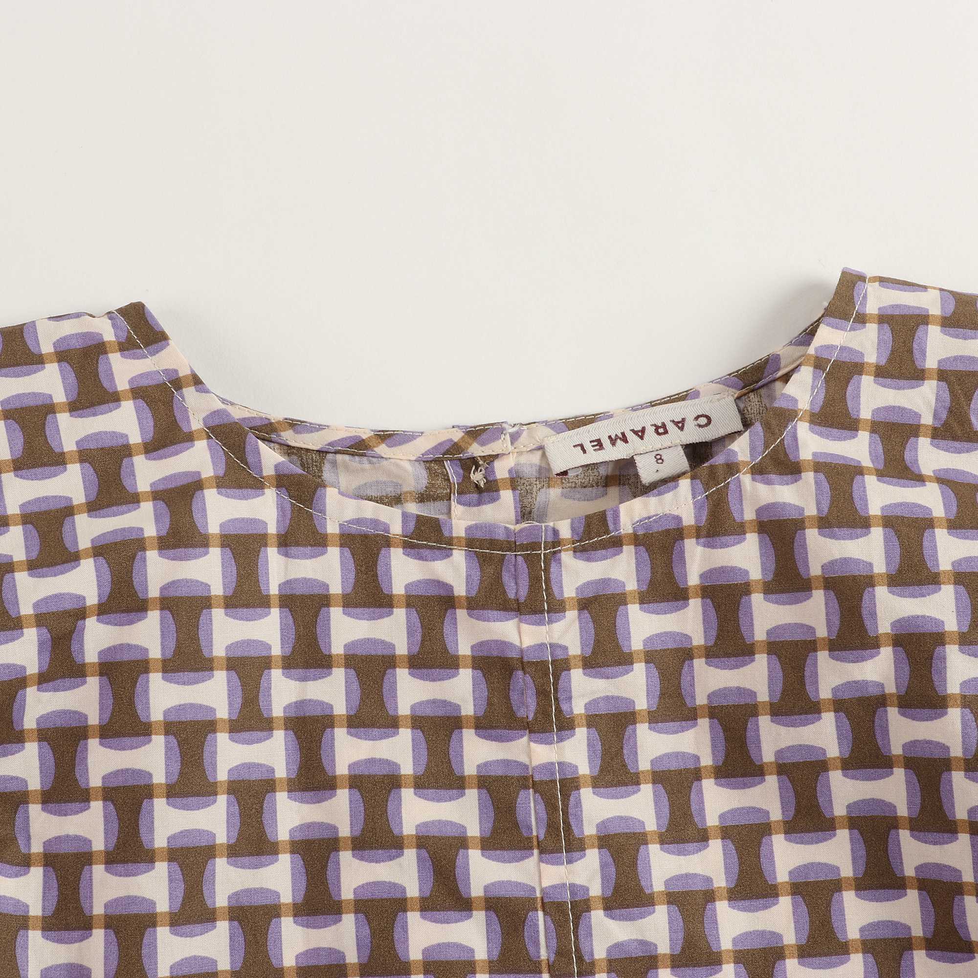 Girls Lilac Print Cotton Top