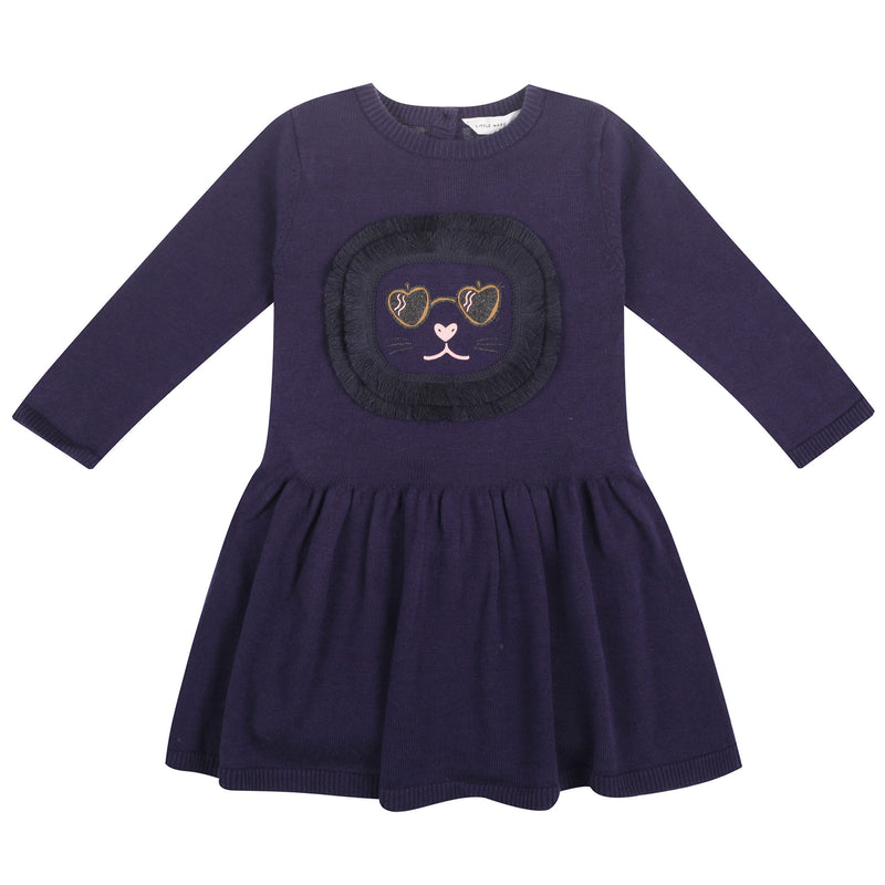 Baby Girls Blue Fancy Embroidered Trims Cotton Dress - CÉMAROSE | Children's Fashion Store - 1