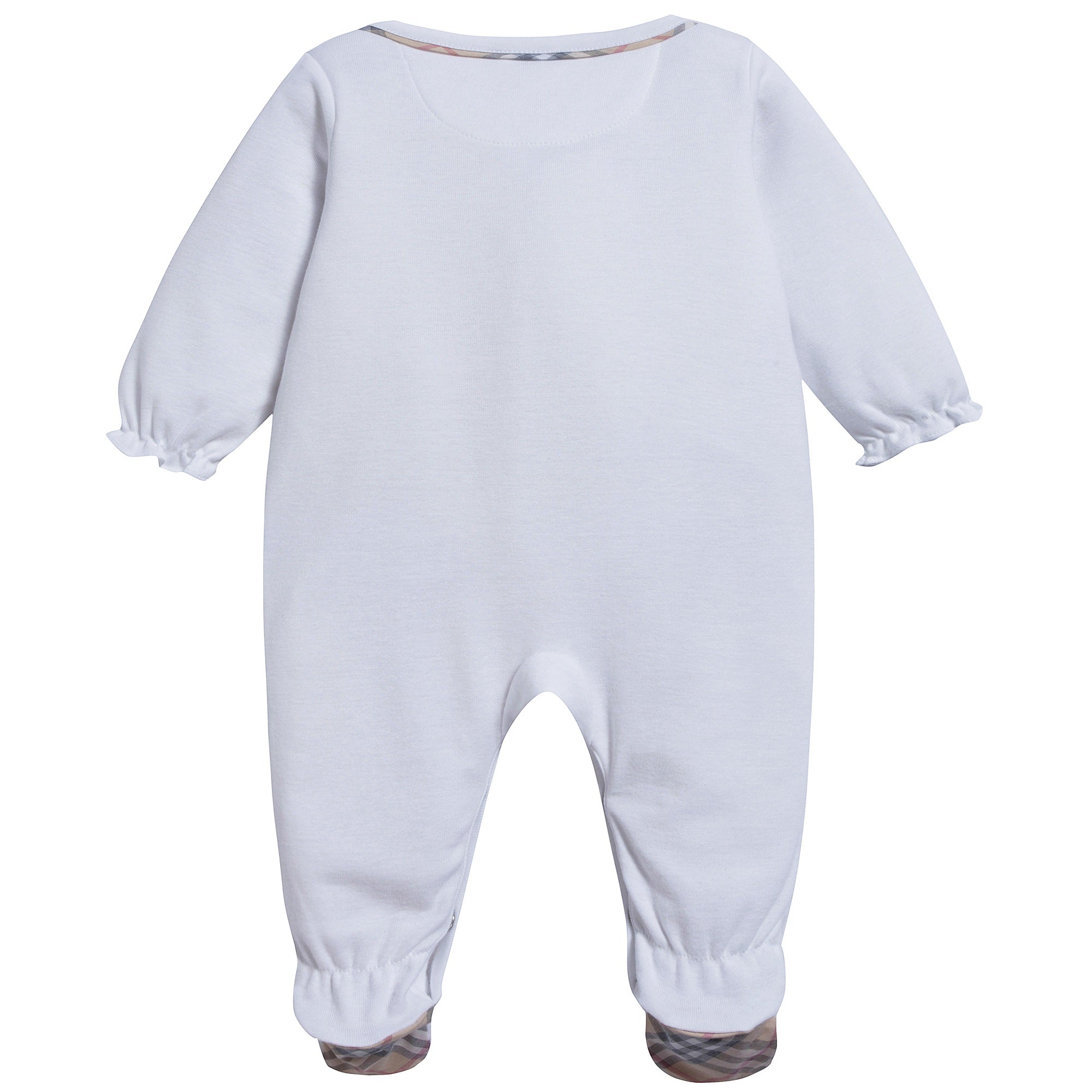 Baby White Cotton Babysuit Sets