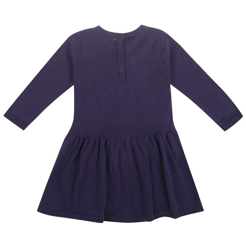 Baby Girls Blue Fancy Embroidered Trims Cotton Dress - CÉMAROSE | Children's Fashion Store - 2