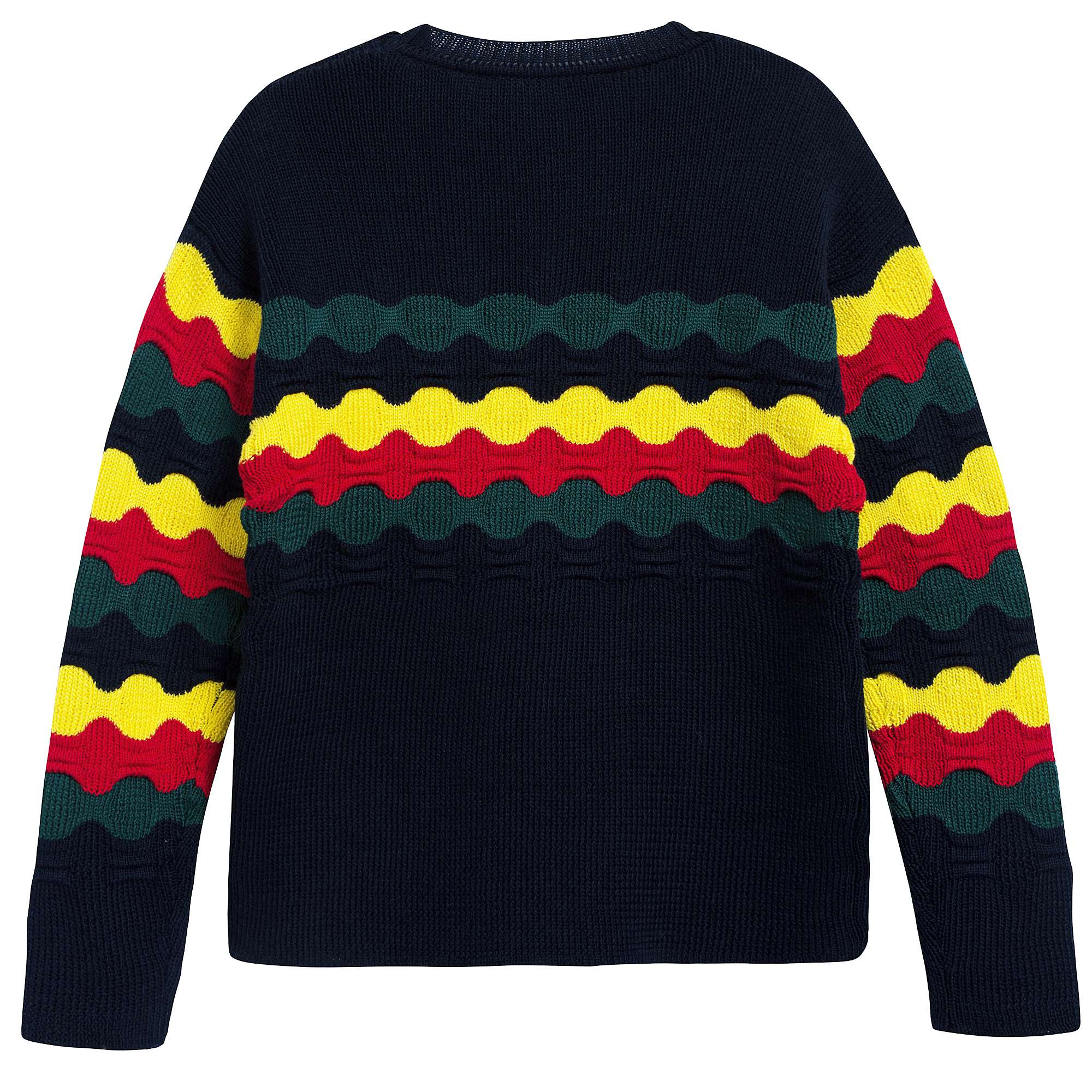 Girls Navy Blue Cotton Knitwear