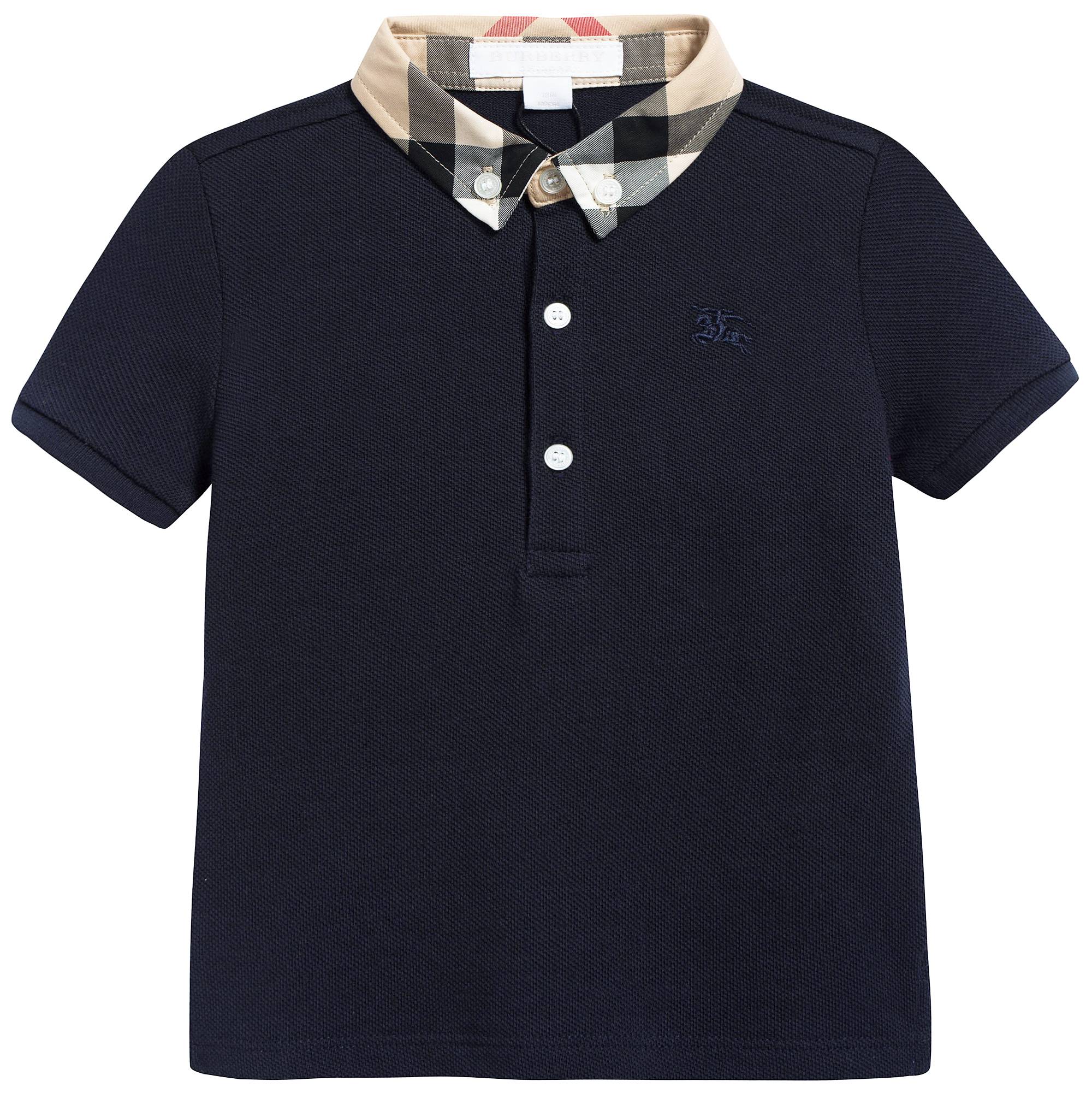 Baby Boys True Navy Cotton Polo Shirt