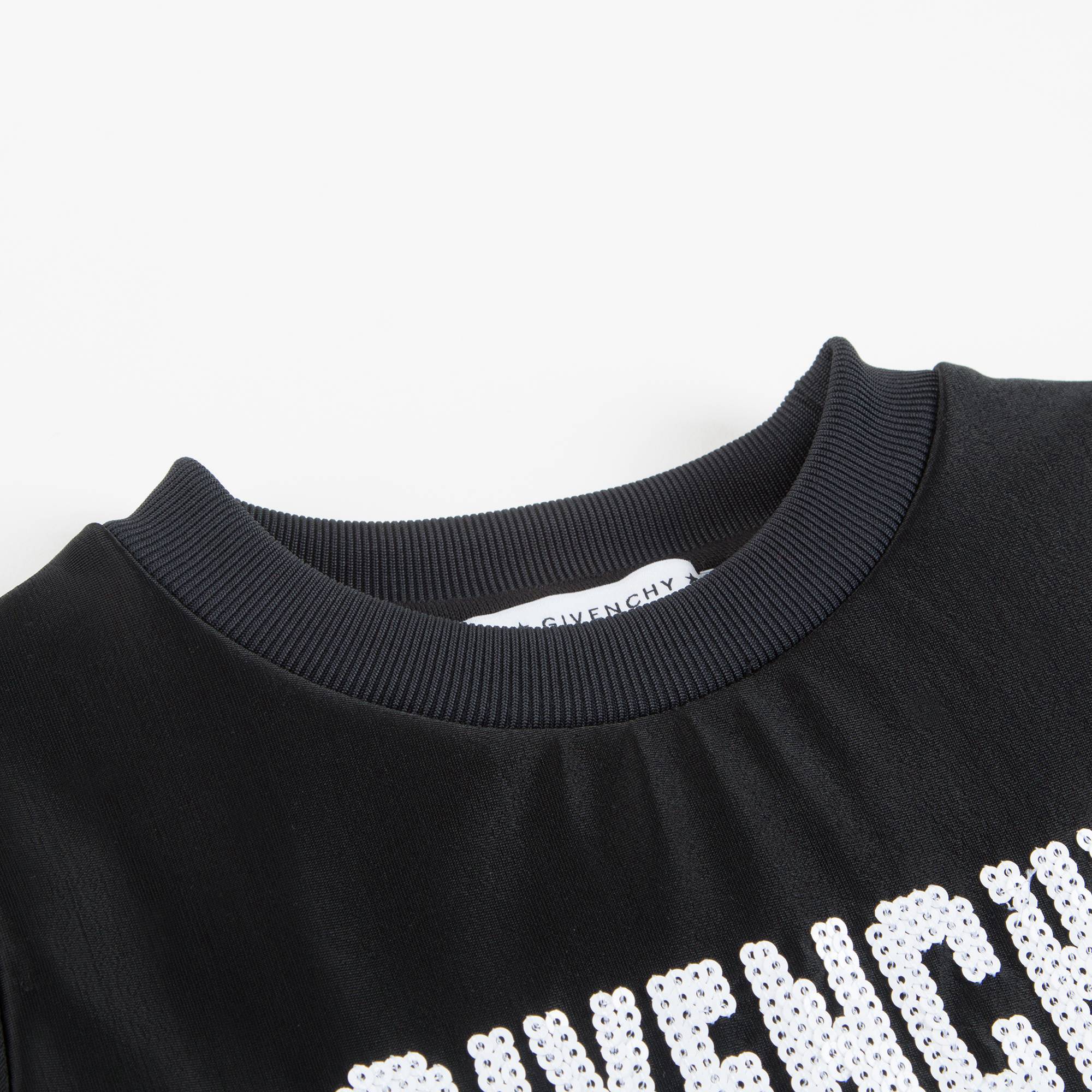 Girls Black Logo Sweater