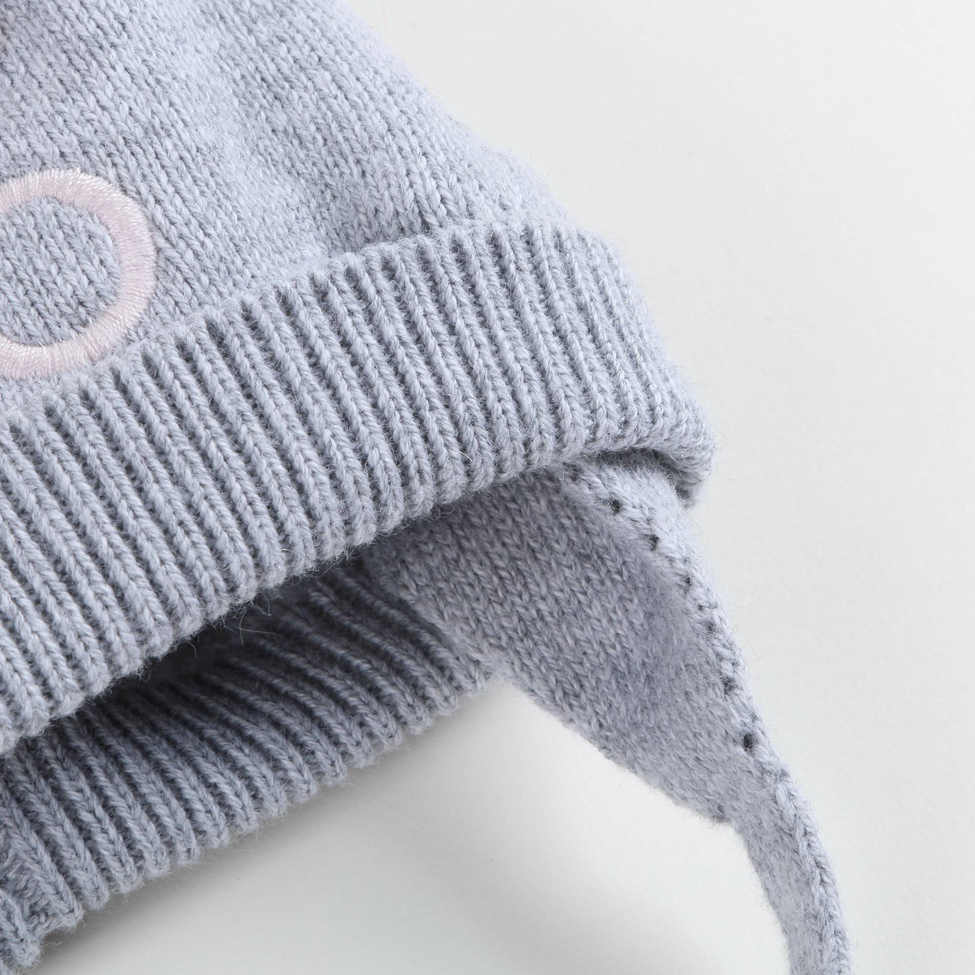 Baby Girls Marl Grey Cotton Hat